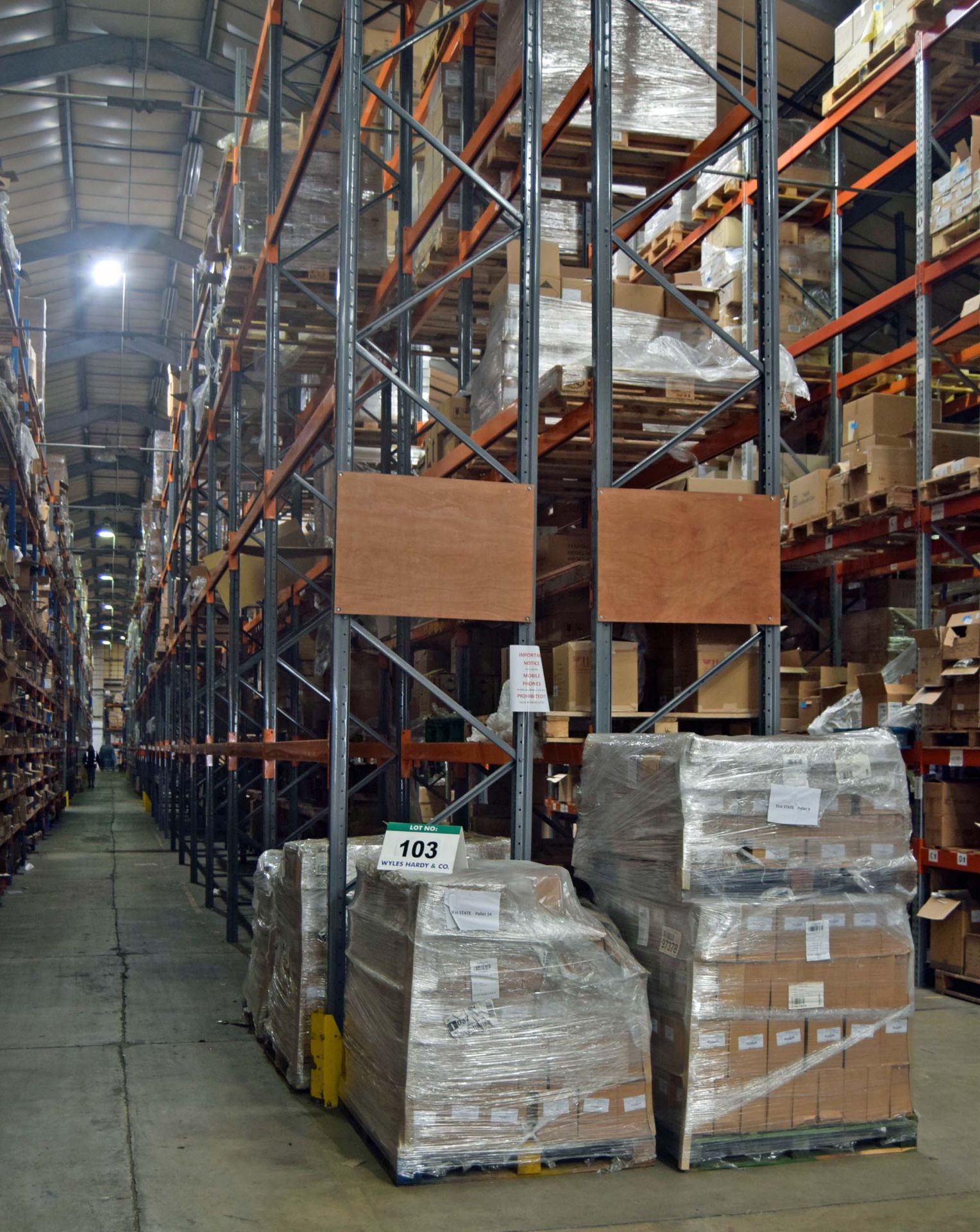 The Warehousing 4-Tier Pallet Racking providing Approx. 1750 Pallet Positions (Standard Pallets) (