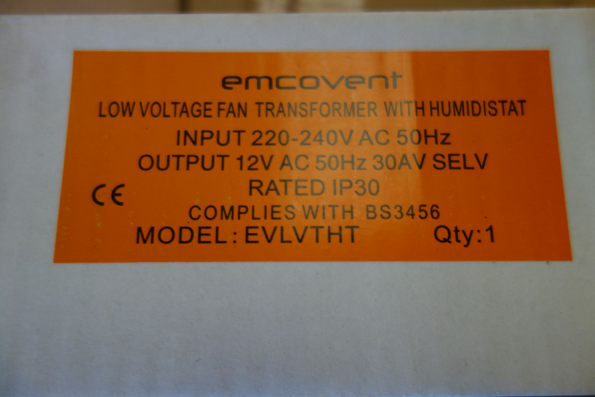 10 X Emcovent EVLVTHT Low Voltage Fan Transformer With Humidistat