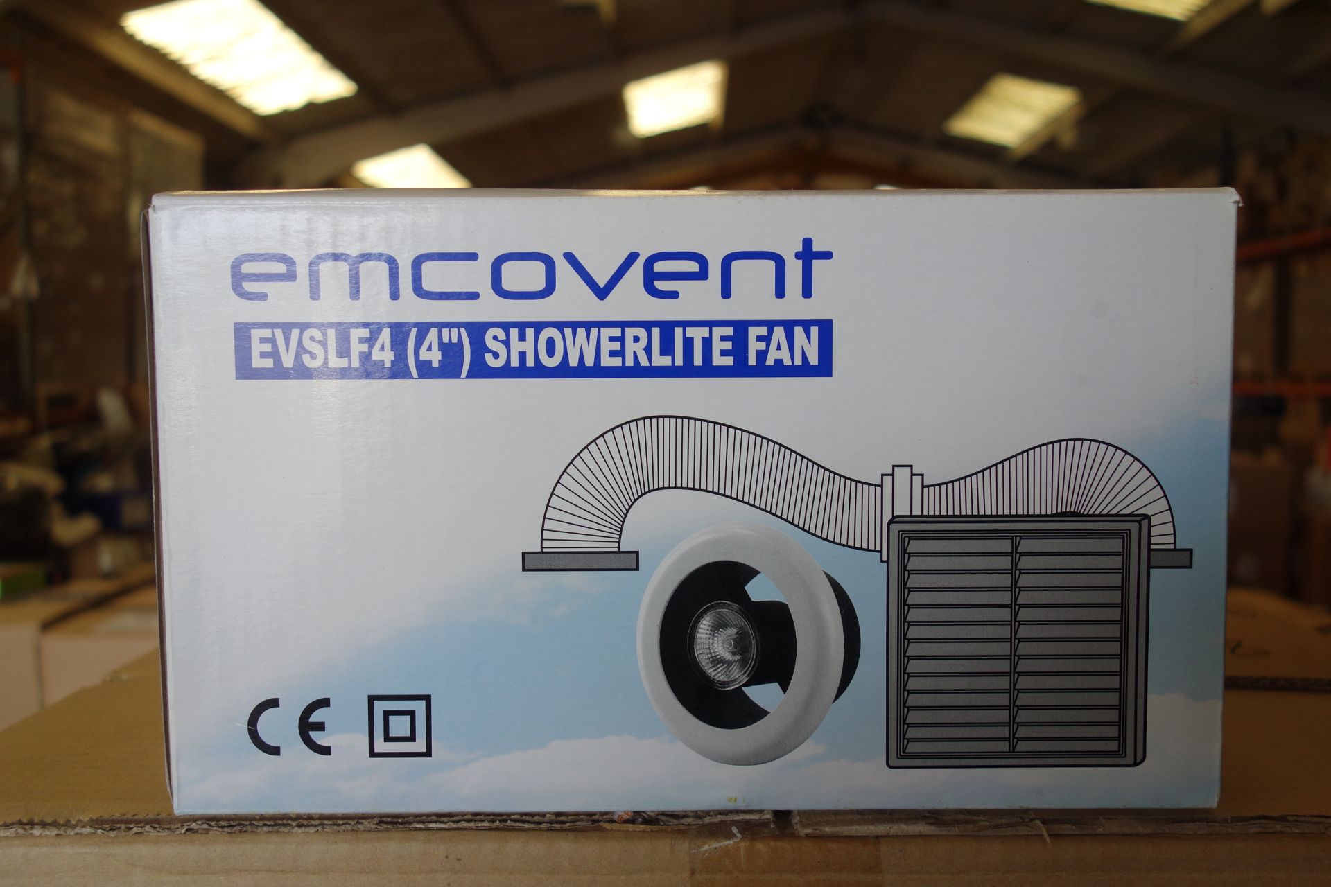 8 X Emcovent EVSLF4 4IN ShowerLite Fan White