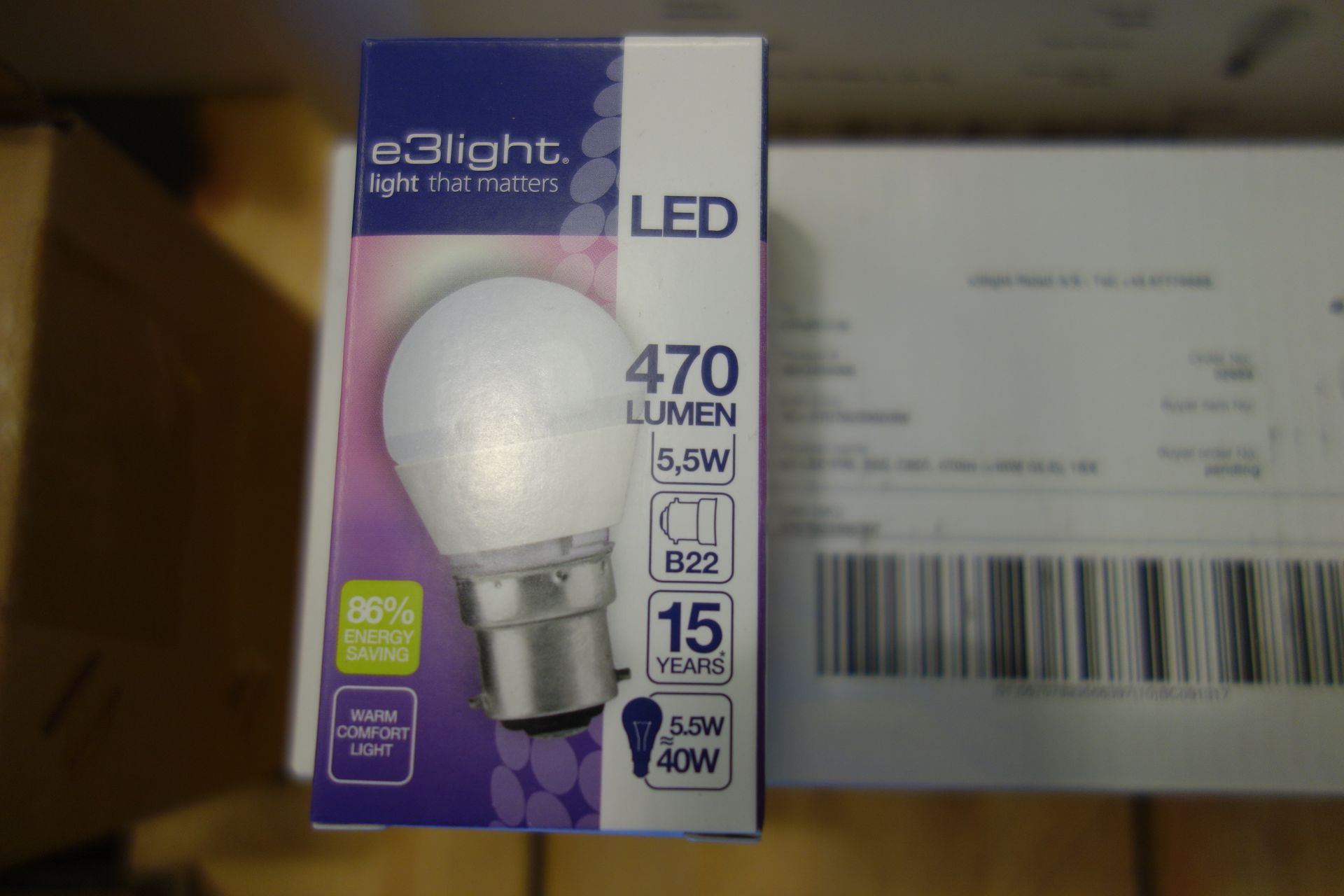 100 X E3Light 4603254006 470 Lumen 5.5W = 40W LED Lamp B22 Warm Comfort Light