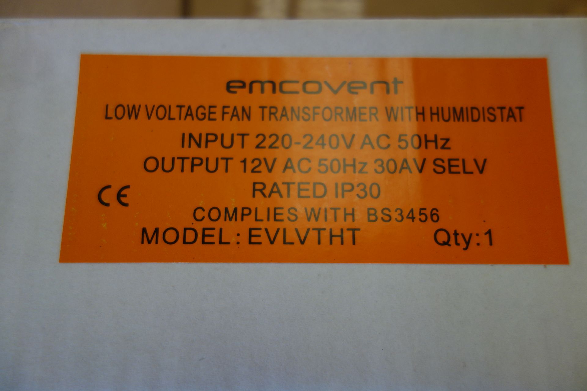 10 X Emcovent EVLVTHT Low Voltage Fan Transformer With Humidistat