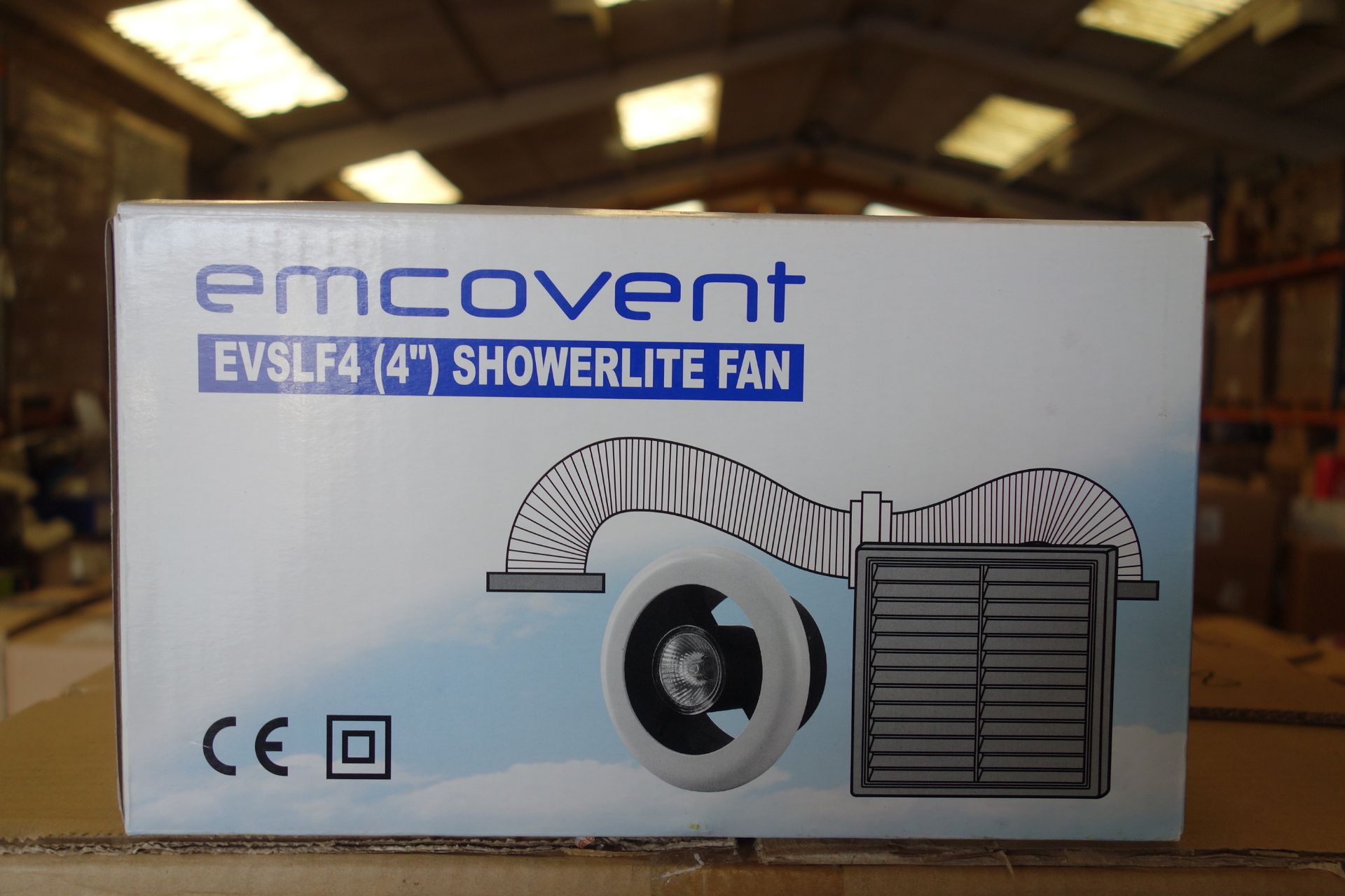 8 X Emcovent EVSLF4 4IN ShowerLite Fan White