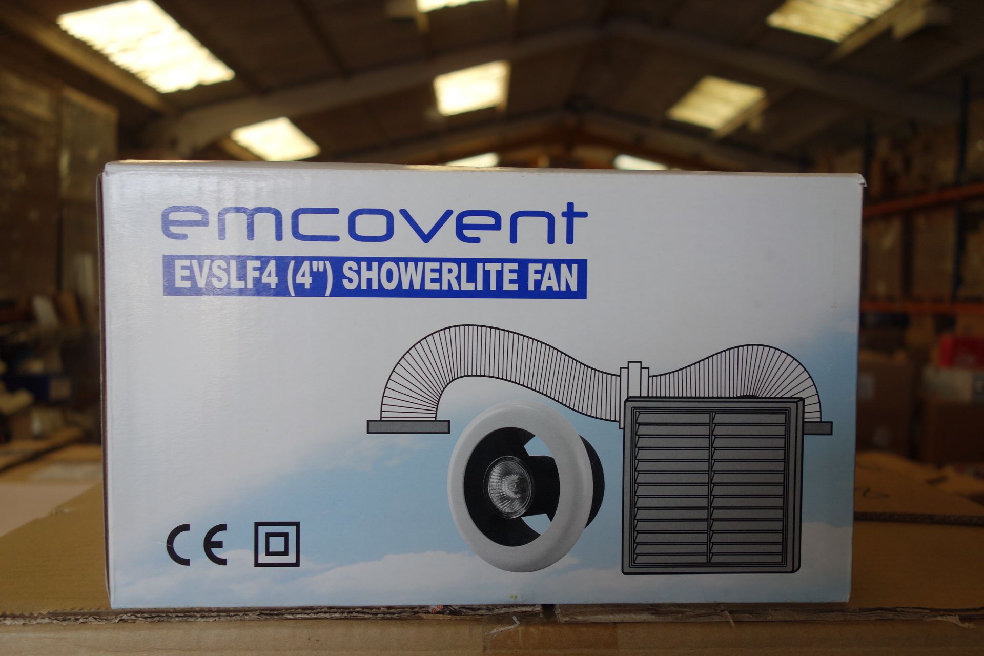 8 X Emcovent EVSLF4 4IN ShowerLite Fan White
