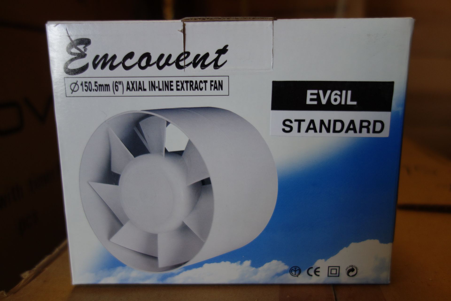 10 X Emcovent EV6IL 6IN Axial In-Line Fan