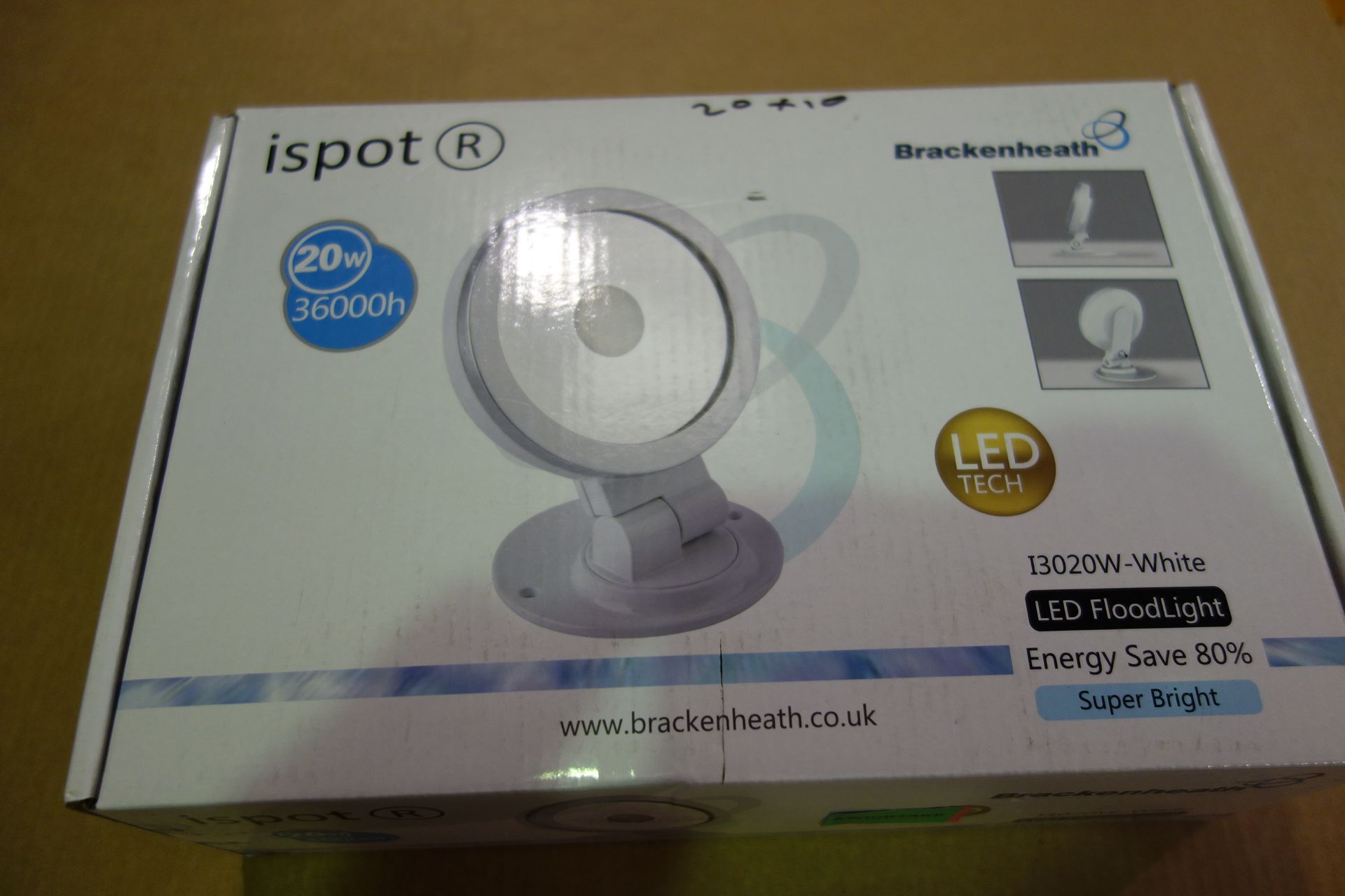 10 X Brakenheath I3020W-White 20W Ispot LED Floodlight Super Bright