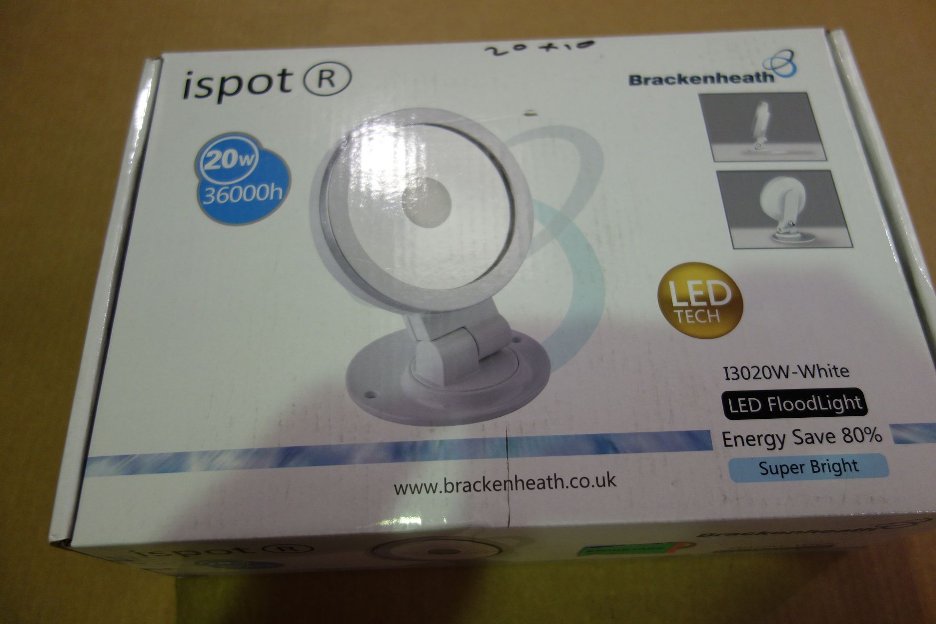 10 X Brakenheath I3020W-White 20W Ispot LED Floodlight Super Bright