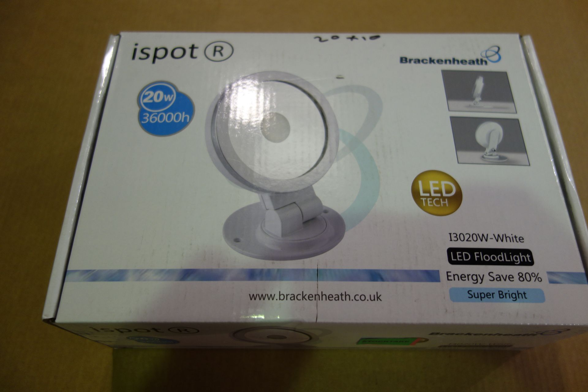 10 X Brakenheath I3020W-White 20W Ispot LED Floodlight Super Bright