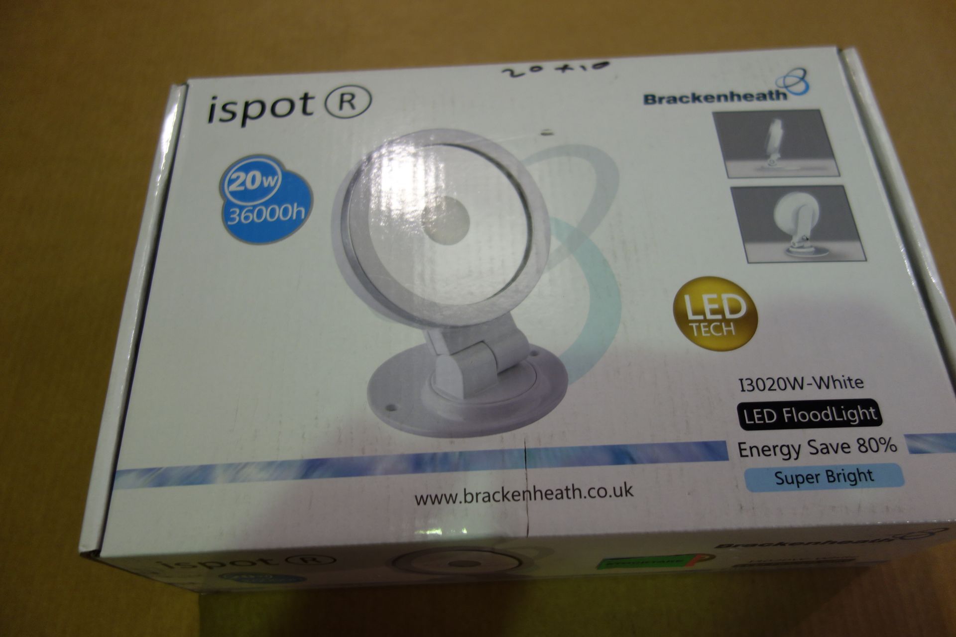 10 X Brakenheath I3020W-White 20W Ispot LED Floodlight Super Bright