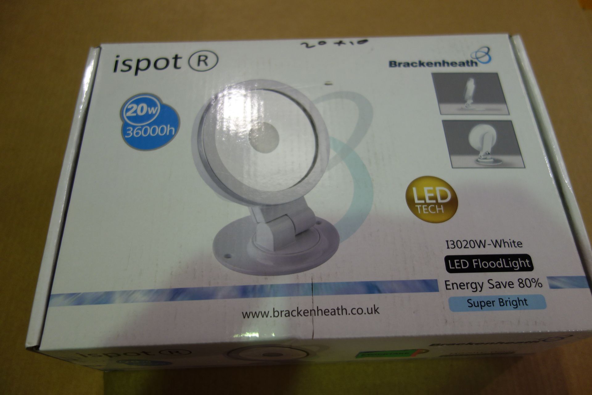 10 X Brakenheath I3020W-White 20W Ispot LED Floodlight Super Bright