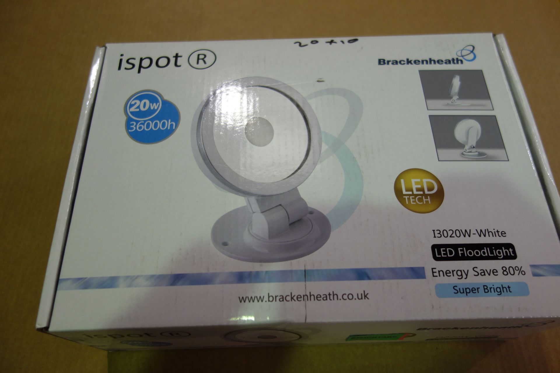 10 X Brakenheath I3020W-White 20W Ispot LED Floodlight Super Bright