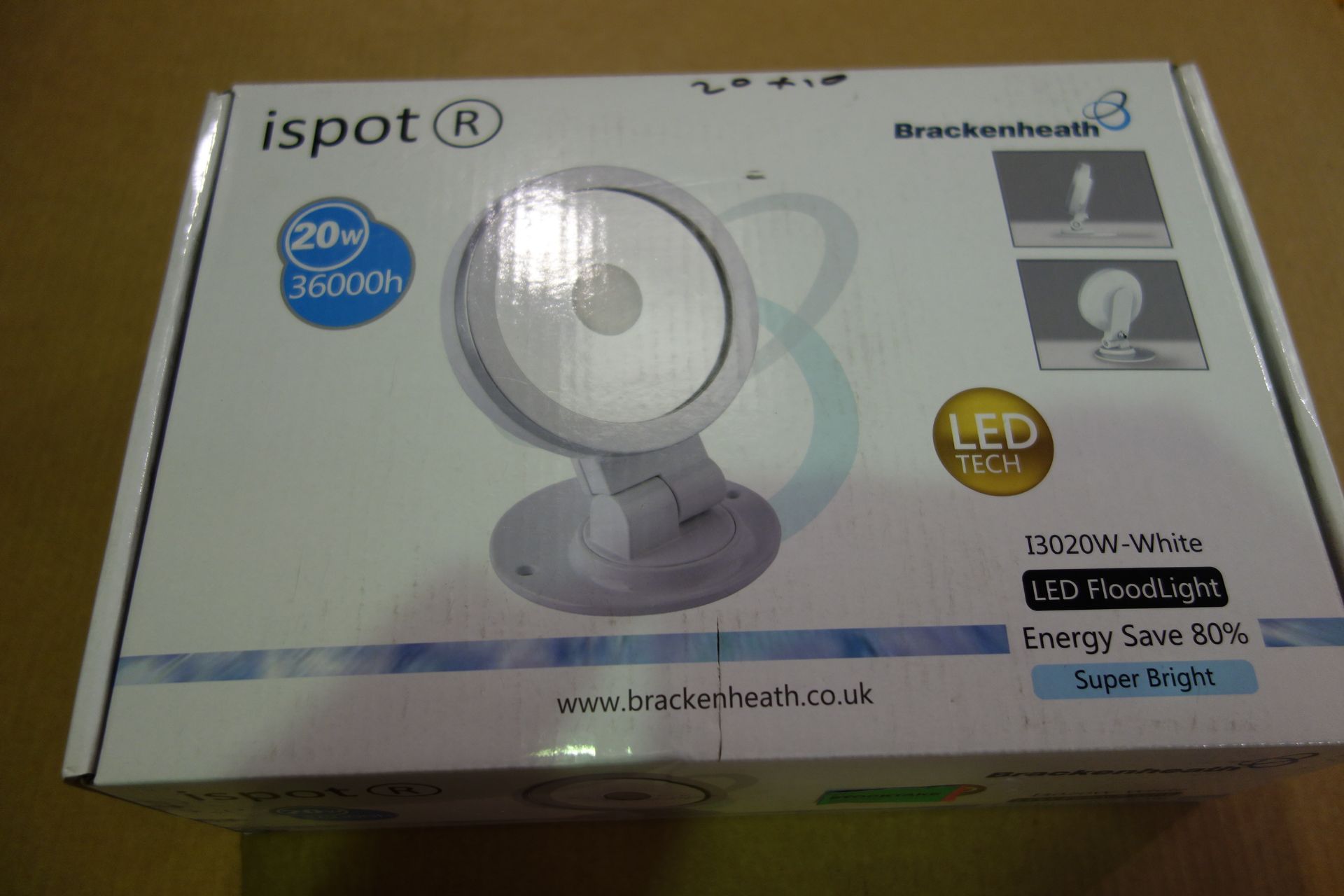 10 X Brakenheath I3020W-White 20W Ispot LED Floodlight Super Bright