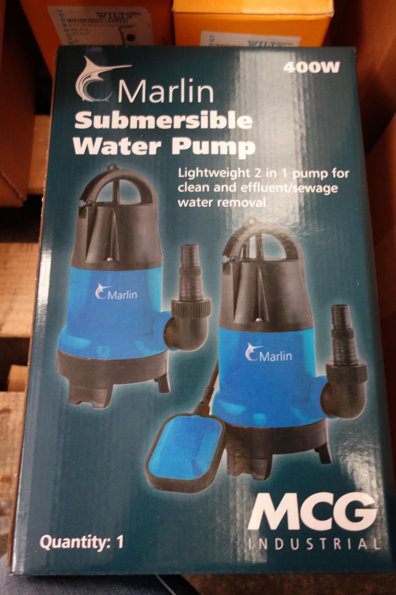 2 X Marlin Submflt Submersible Water Pump 400W With Float Switch