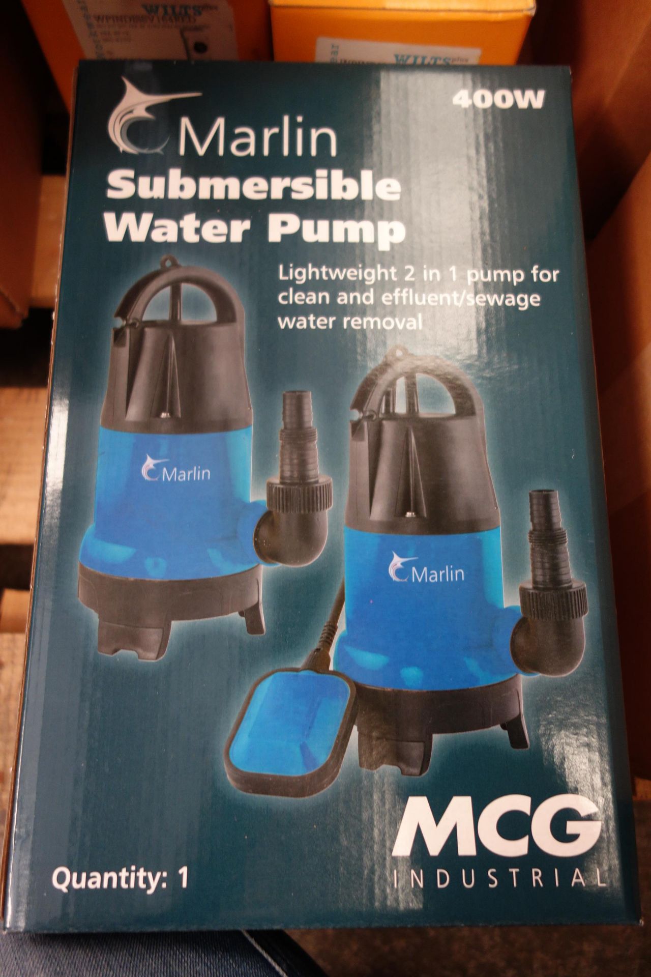 2 X Marlin Submflt Submersible Water Pump 400W With Float Switch