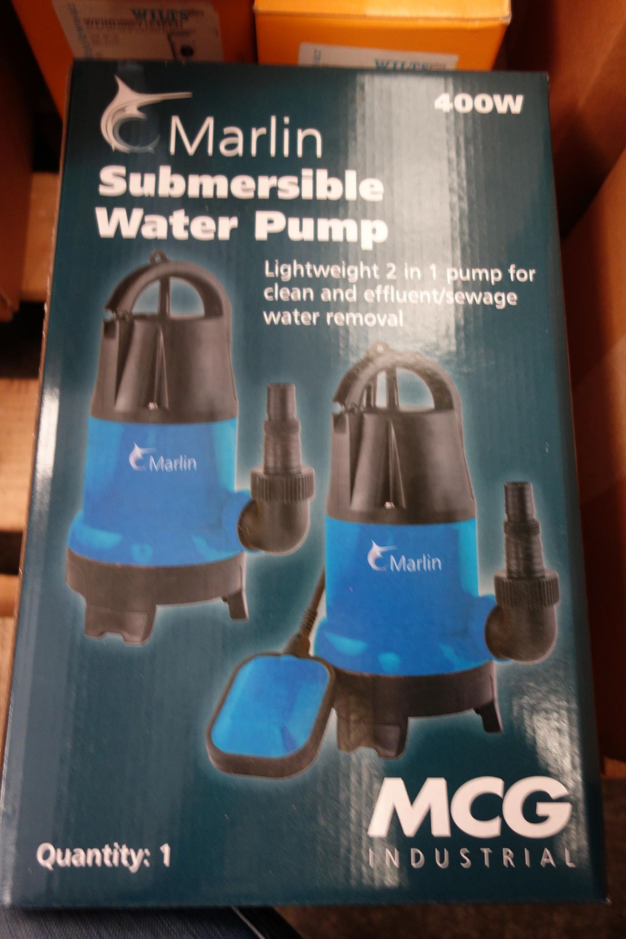 2 X Marlin Submflt Submersible Water Pump 400W With Float Switch