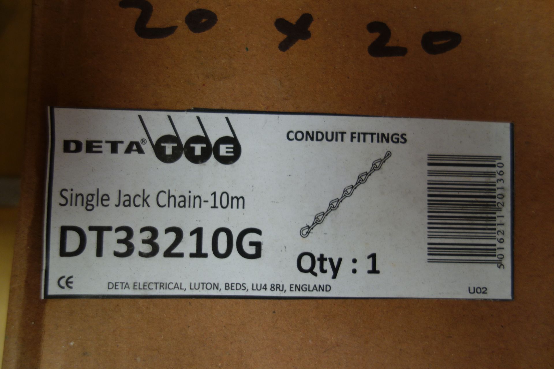 20 X Deta DT33210G Single Jack Chain-10M