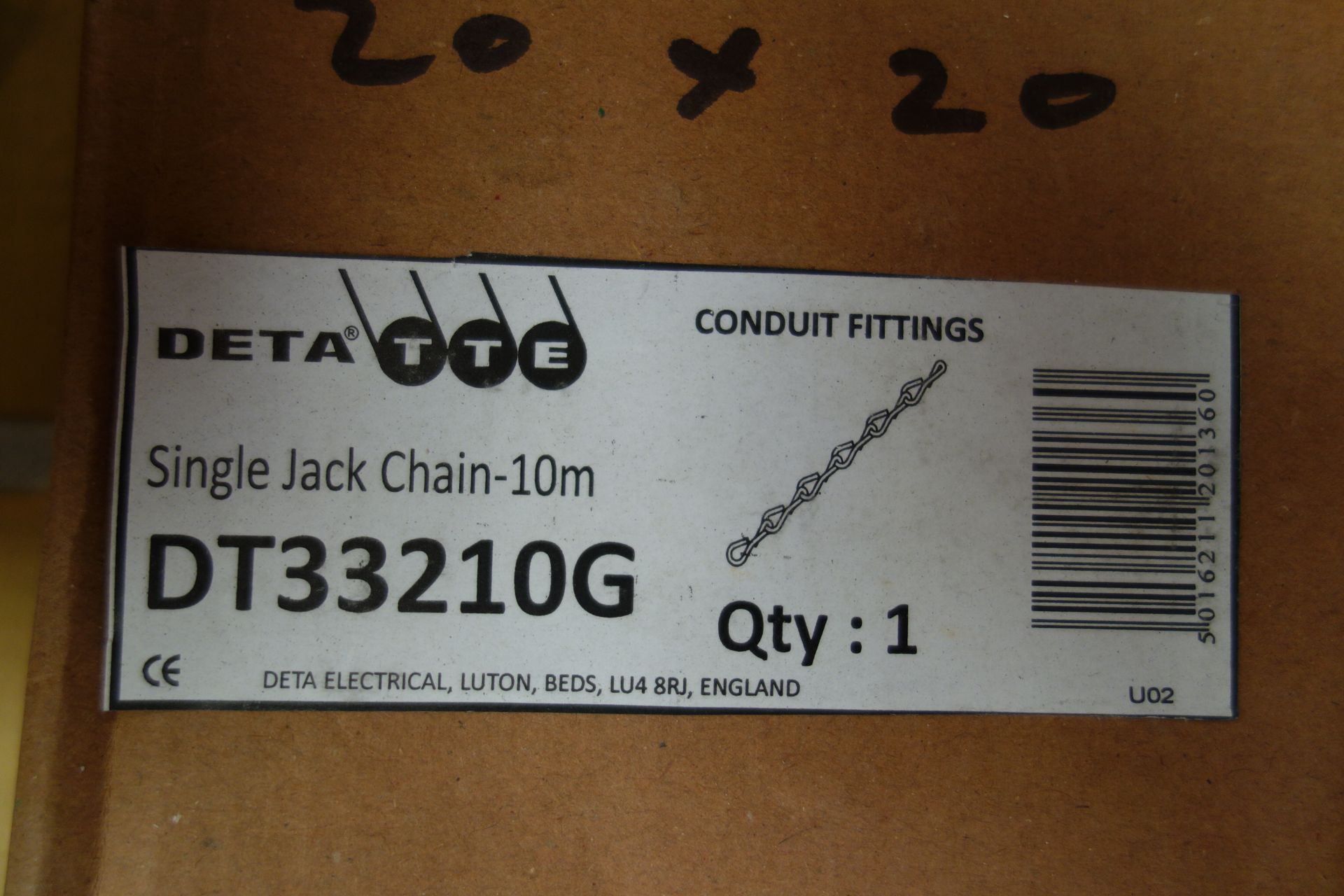 20 X Deta DT33210G Single Jack Chain-10M