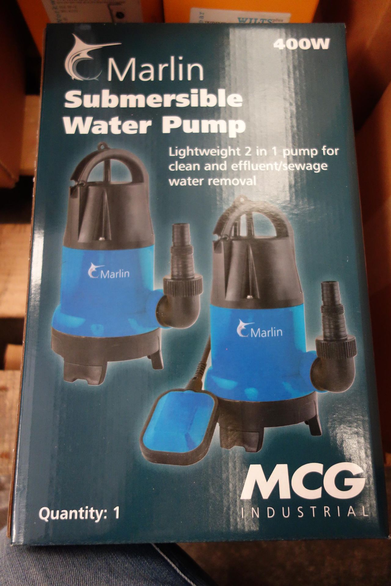 2 X Marlin Submflt Submersible Water Pump 400W With Float Switch