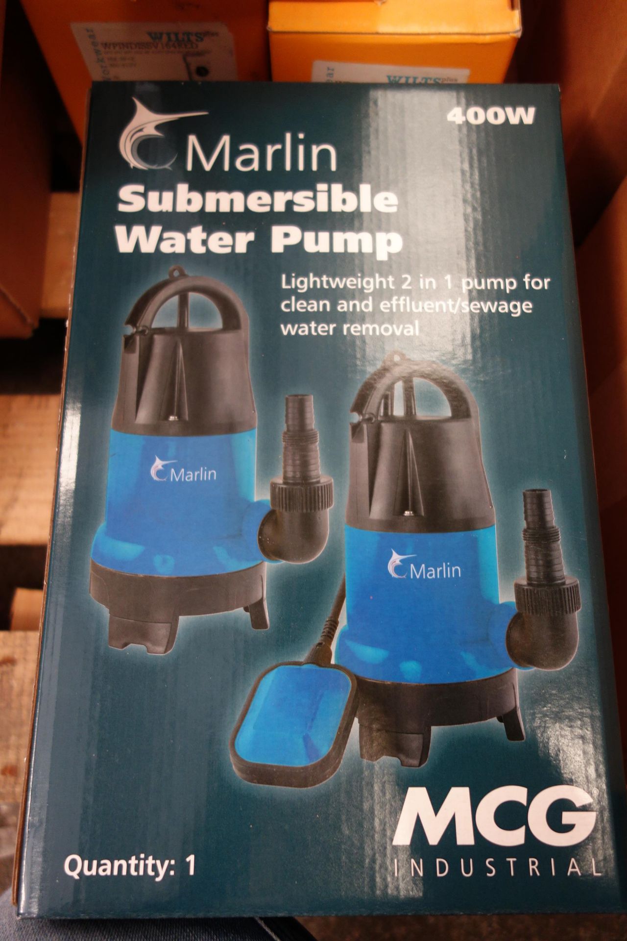 2 X Marlin Submflt Submersible Water Pump 400W With Float Switch