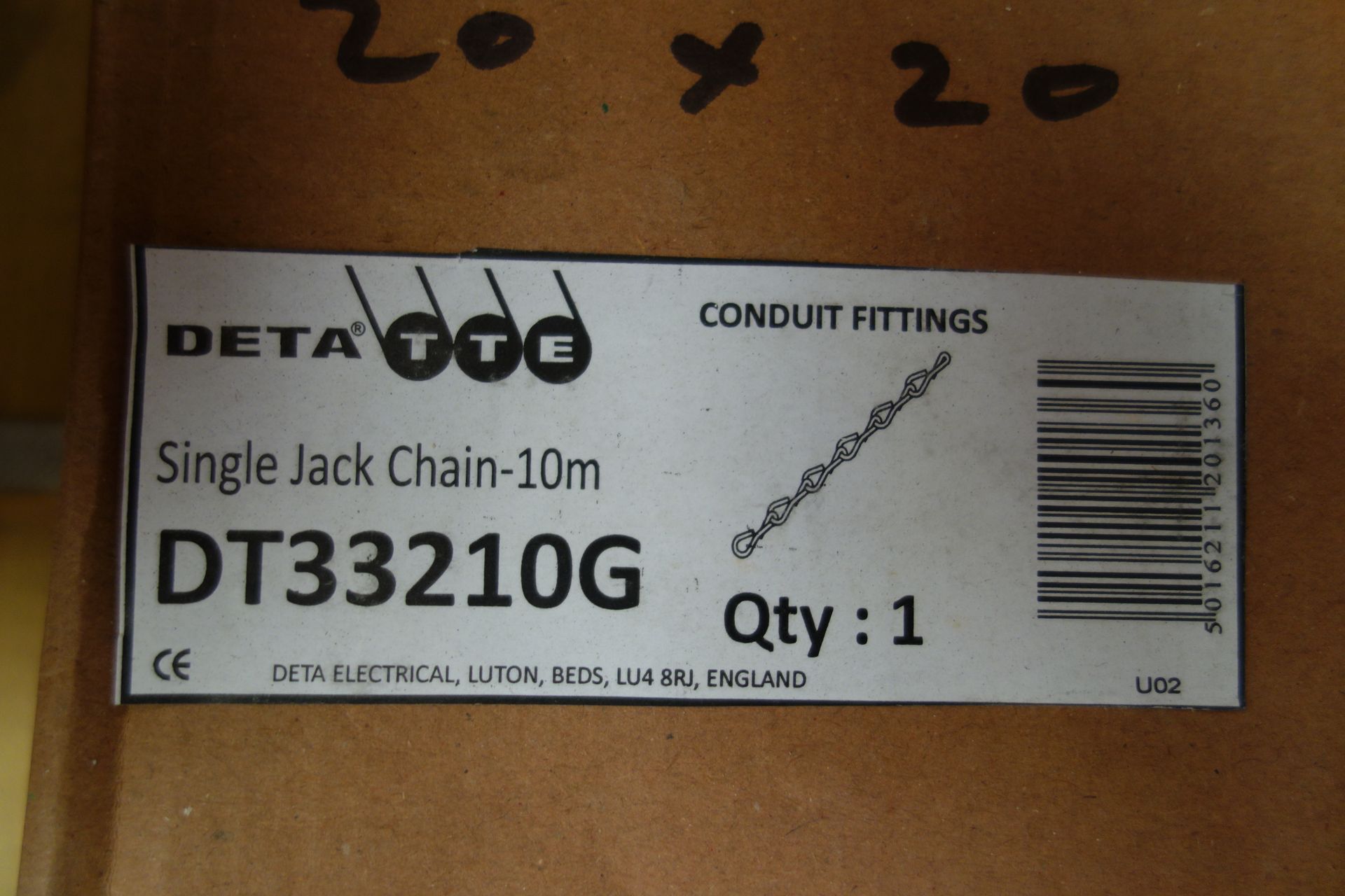 20 X Deta DT33210G Single Jack Chain-10M