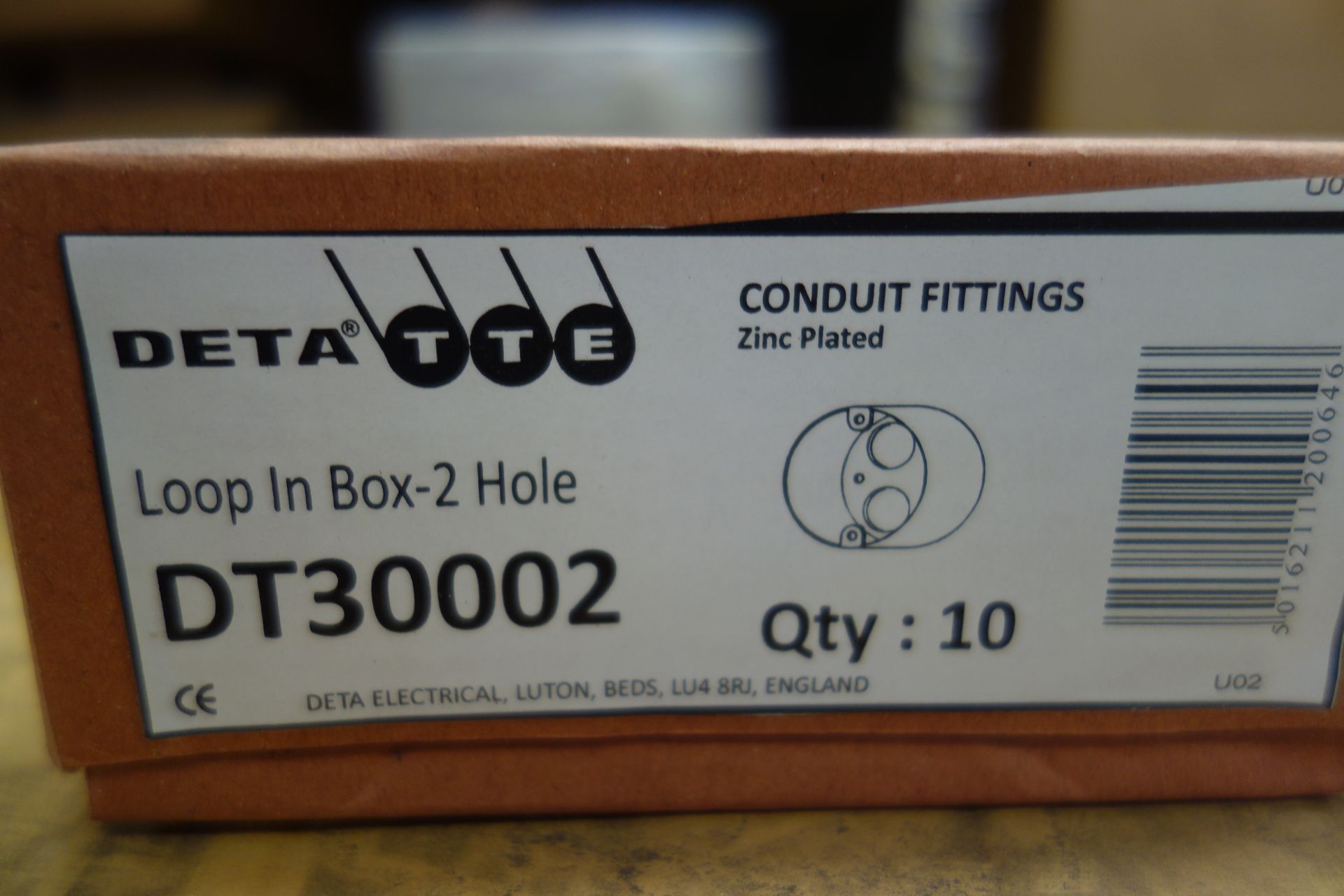 100 X Deta DT30002 Zinc Plated Loop In Box 2 Hole