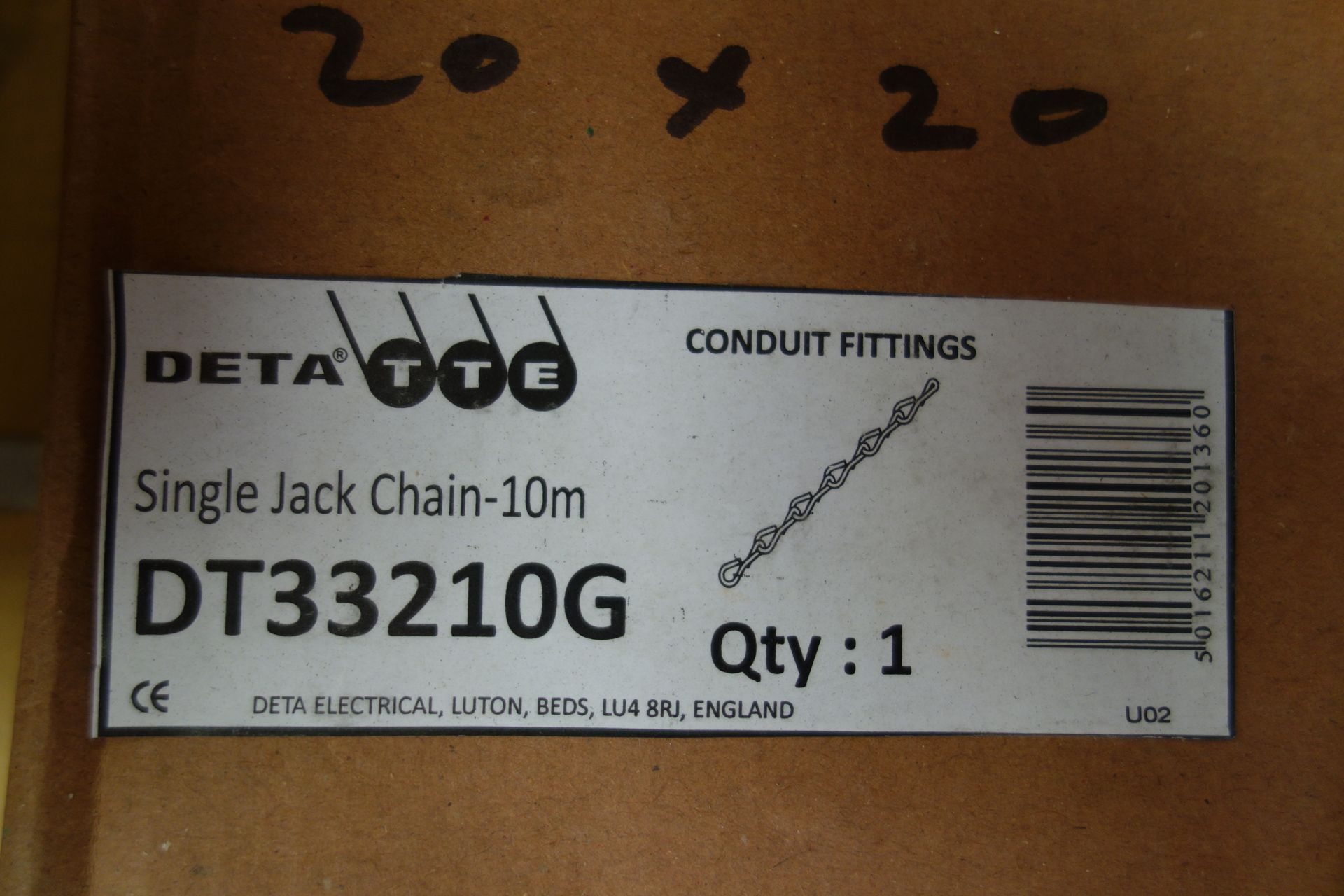 20 X Deta DT33210G Single Jack Chain-10M