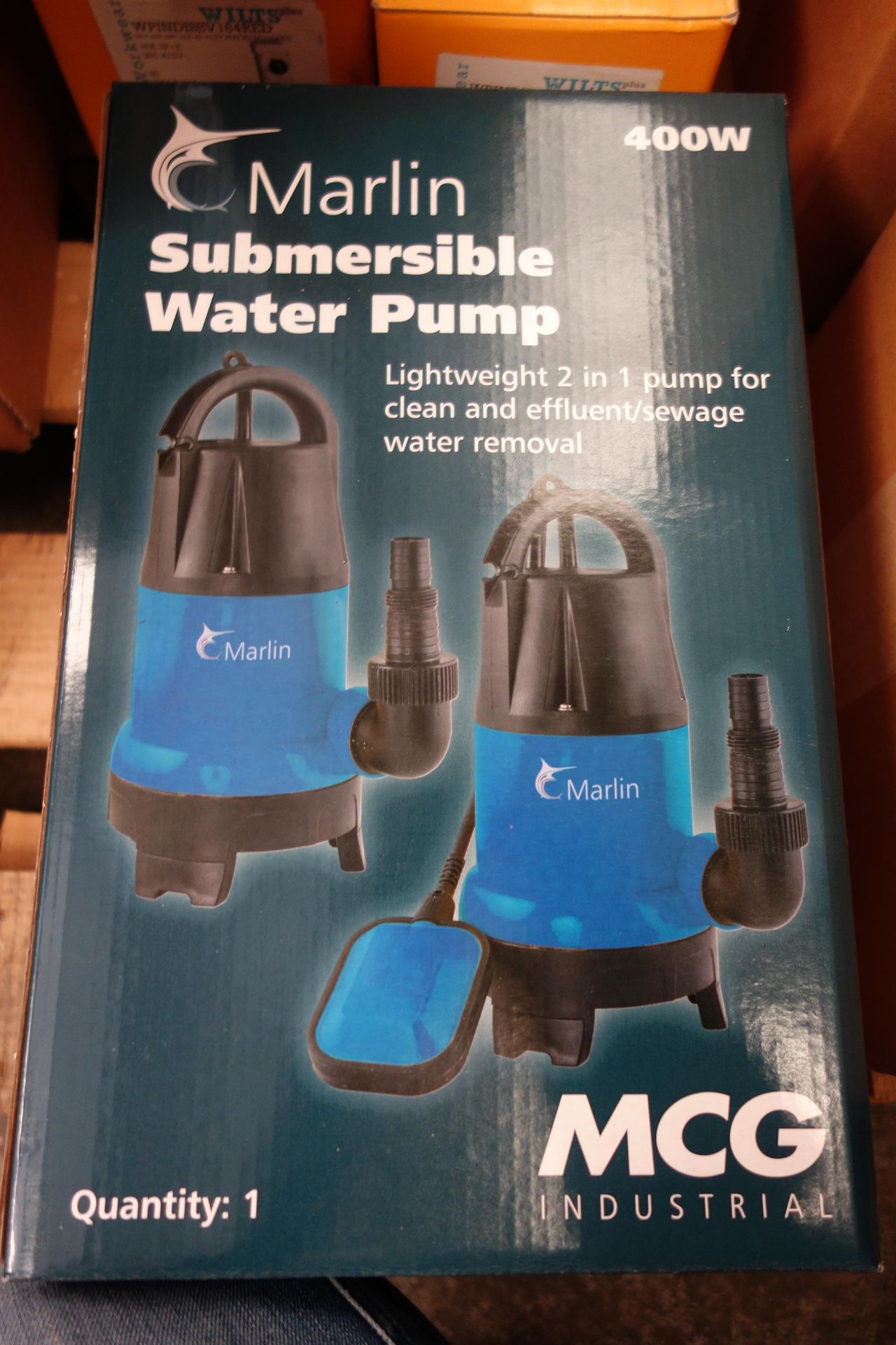 2 X Marlin Submflt Submersible Water Pump 400W With Float Switch