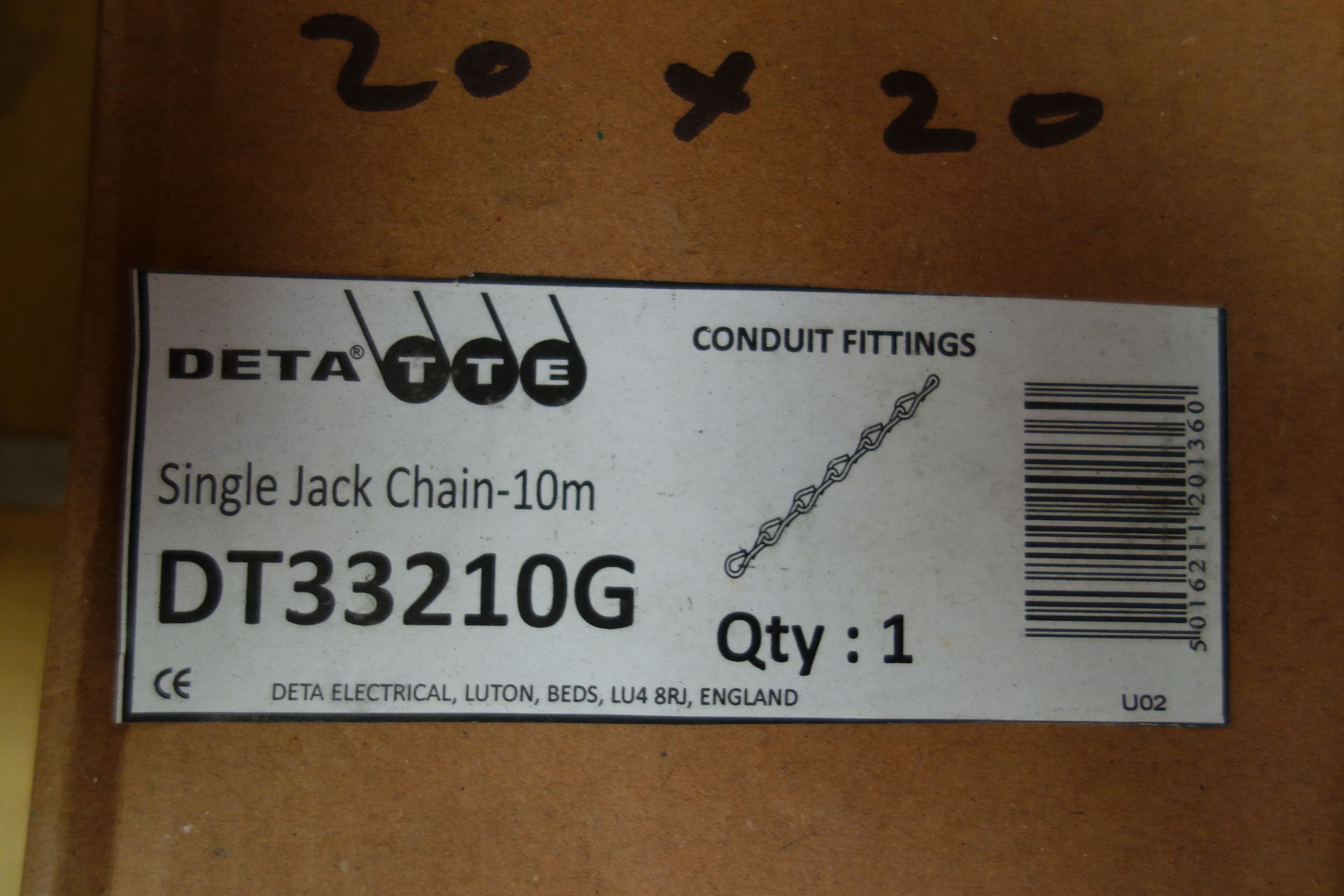 20 X Deta DT33210G Single Jack Chain-10M