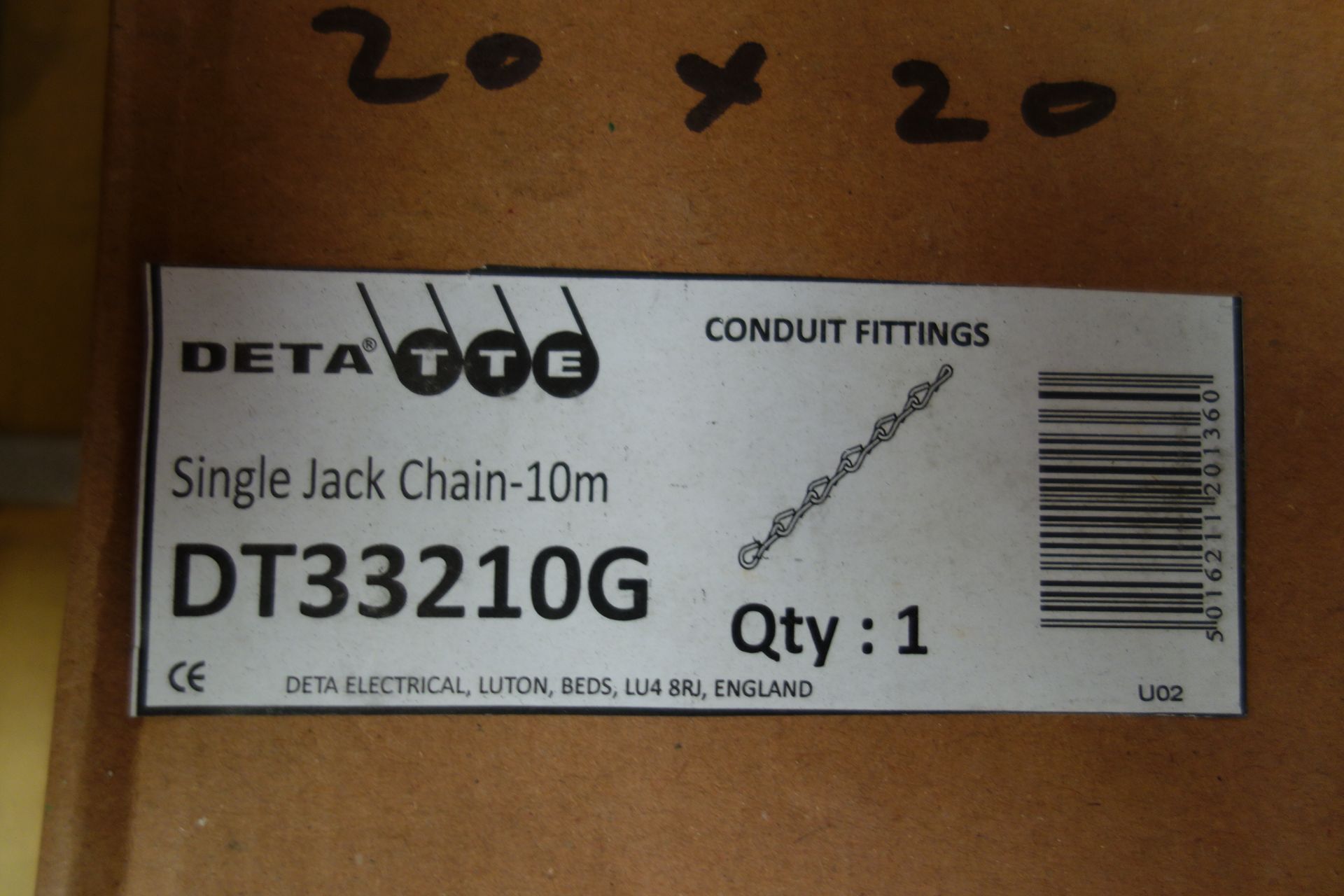 20 X Deta DT33210G Single Jack Chain-10M