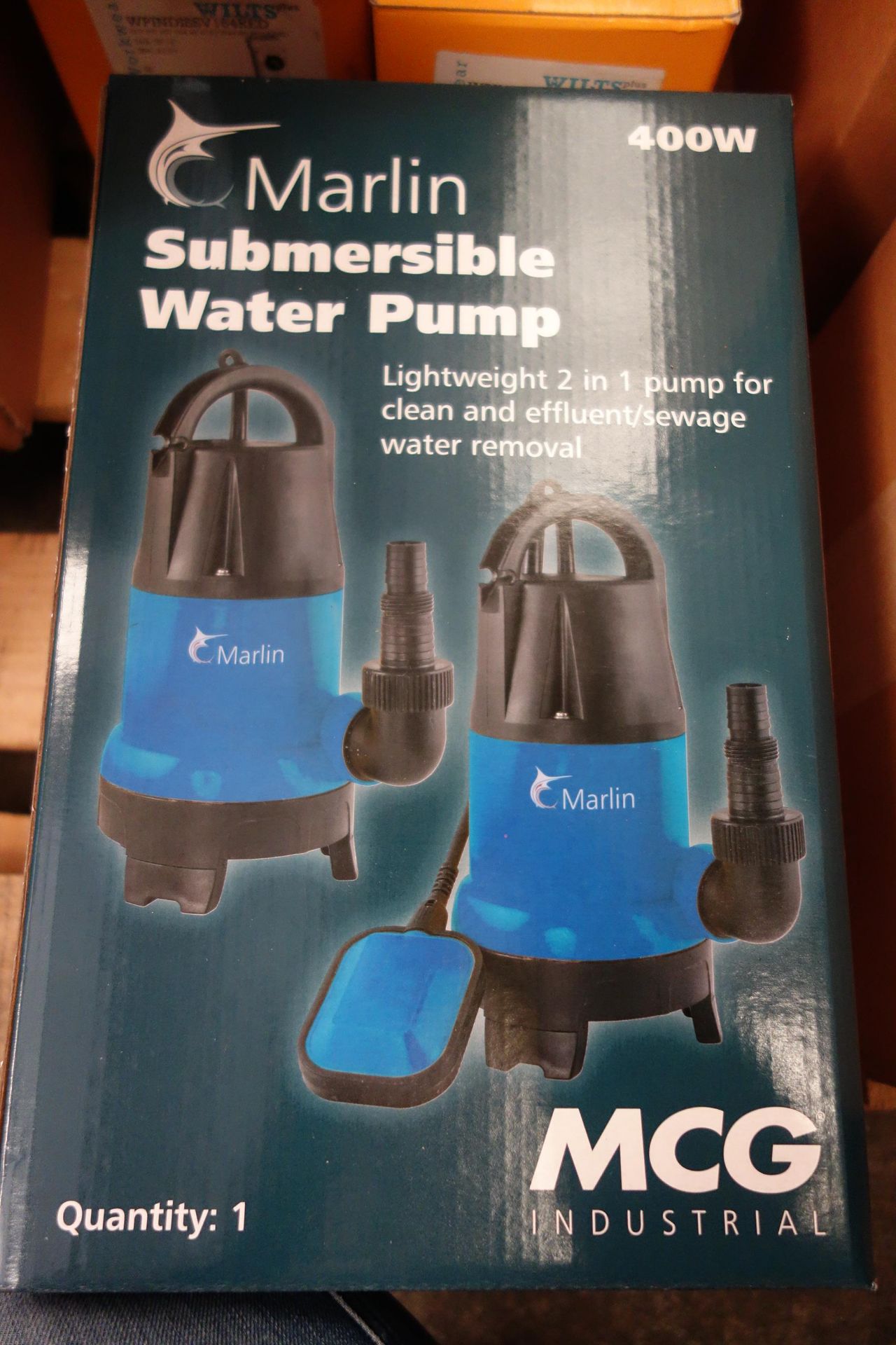 2 X Marlin Submflt Submersible Water Pump 400W With Float Switch