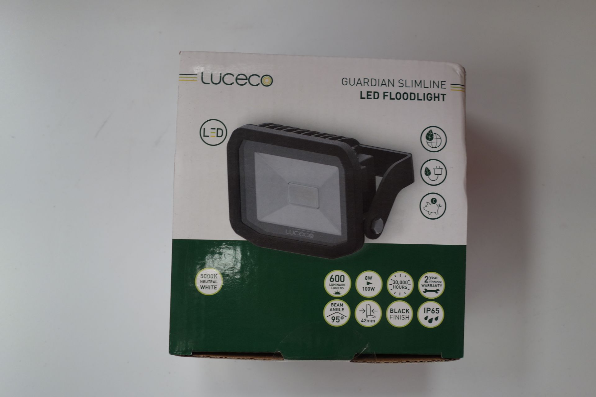 10 Xluceo LFS6B150-02 LED 8W = 100W Floodlight 600 Lumens Black