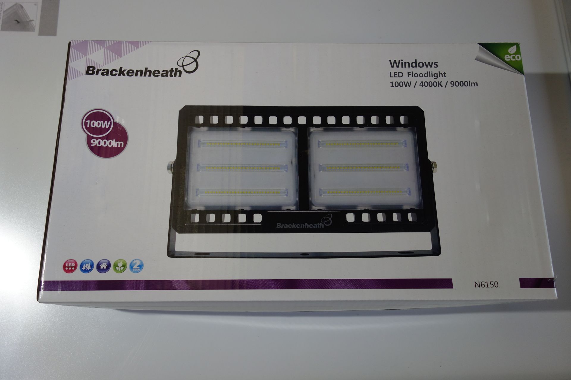 3 X Brakenheath N6150 100W LED Floodlight 4000K 9000 Lumen