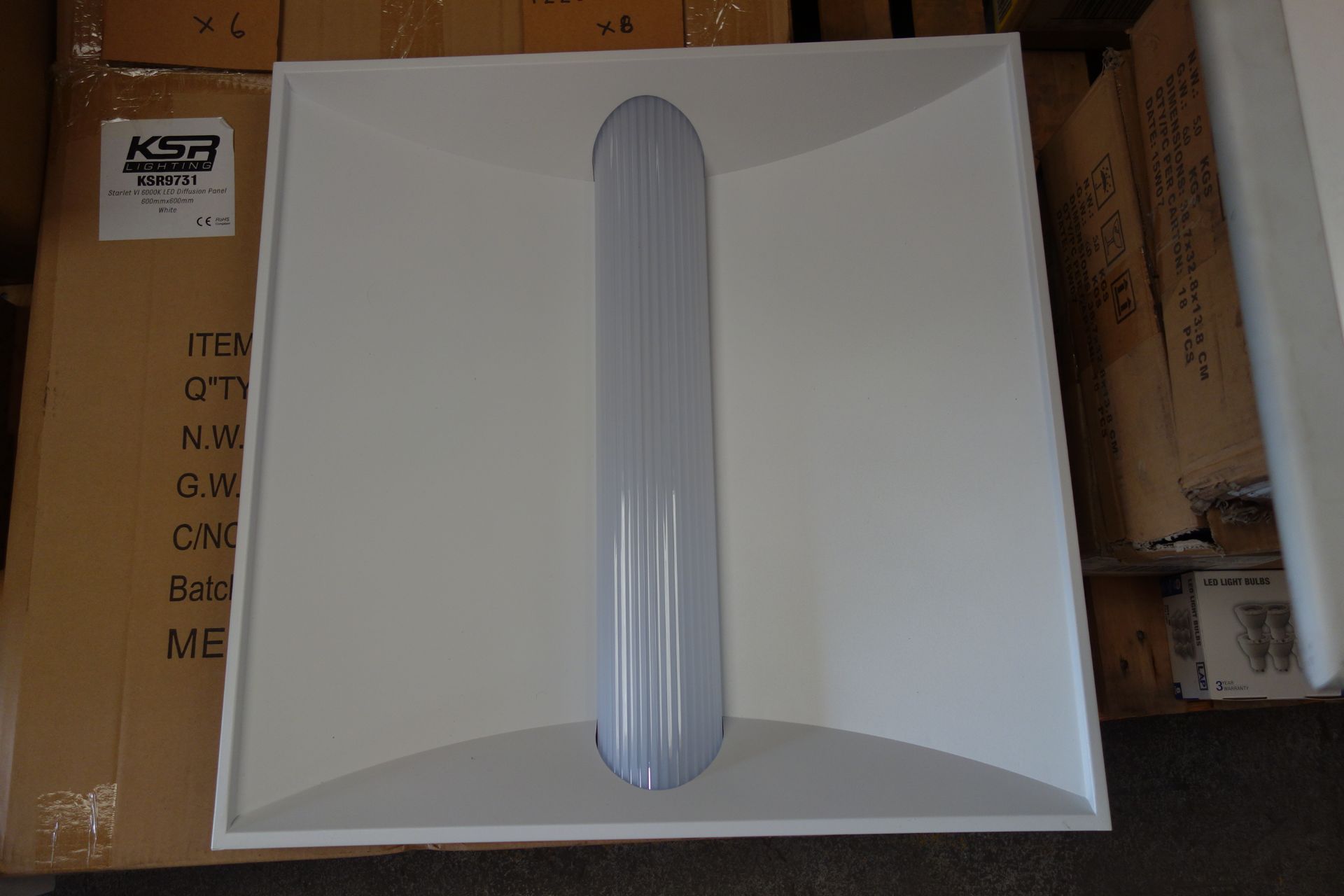 10 X KSR Lighting KSR9731 Starlet VI 6000K LED Diffusion Panel 600mm X 600MM White