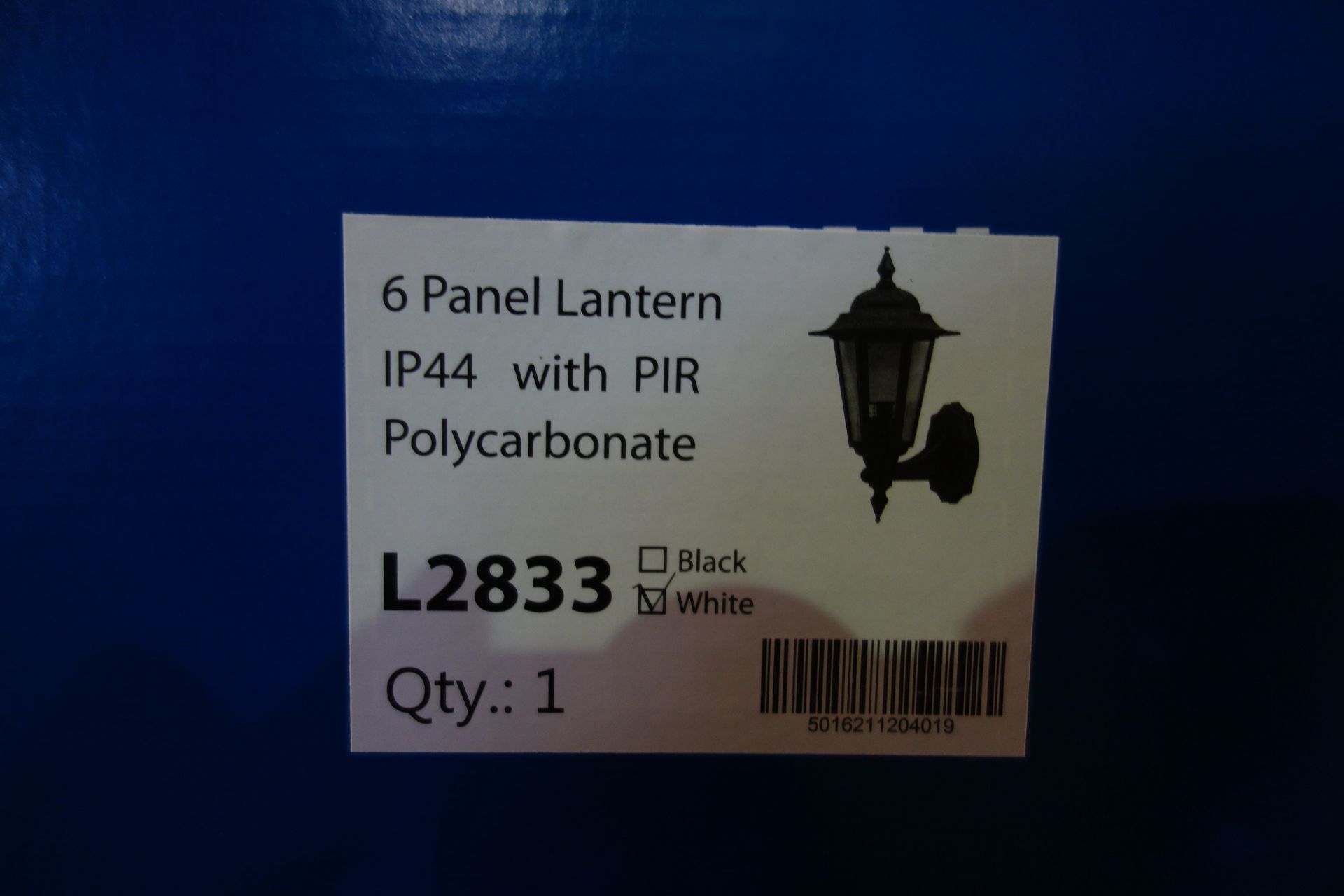 20 X Deta L2833 6 Panel Lantern IP44 With PIR Polycarbonate White