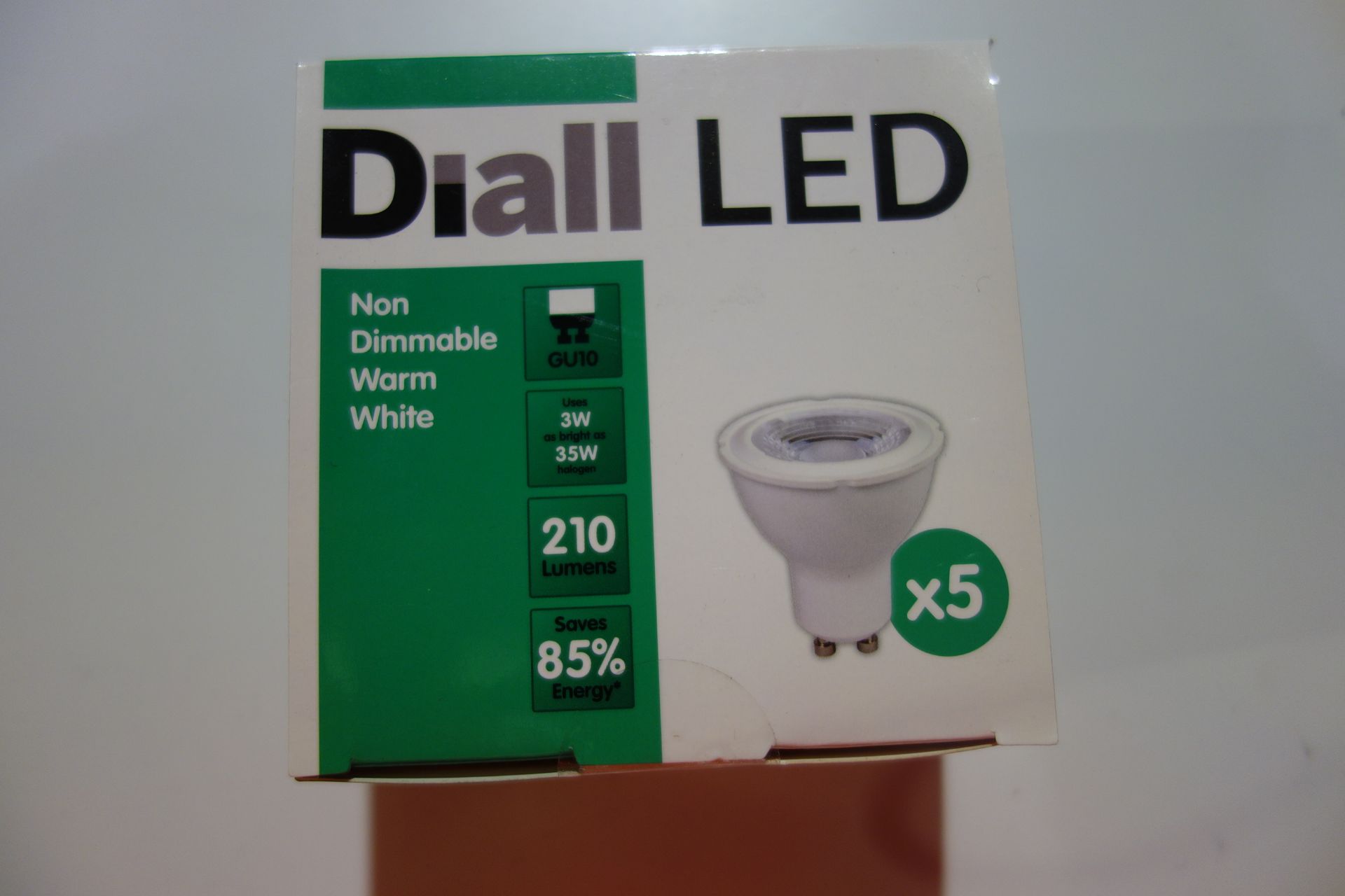 180 X British General LGW3W21/5-BQ LED GU10 Lamps 210 Lumens 2700K Diall Brand