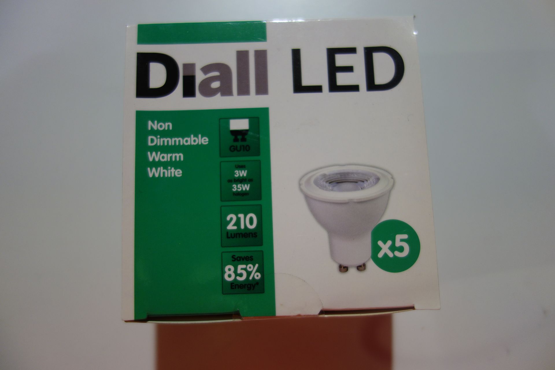 180 X British General LGW3W21/5-BQ LED GU10 Lamps 210 Lumens 2700K Diall Brand