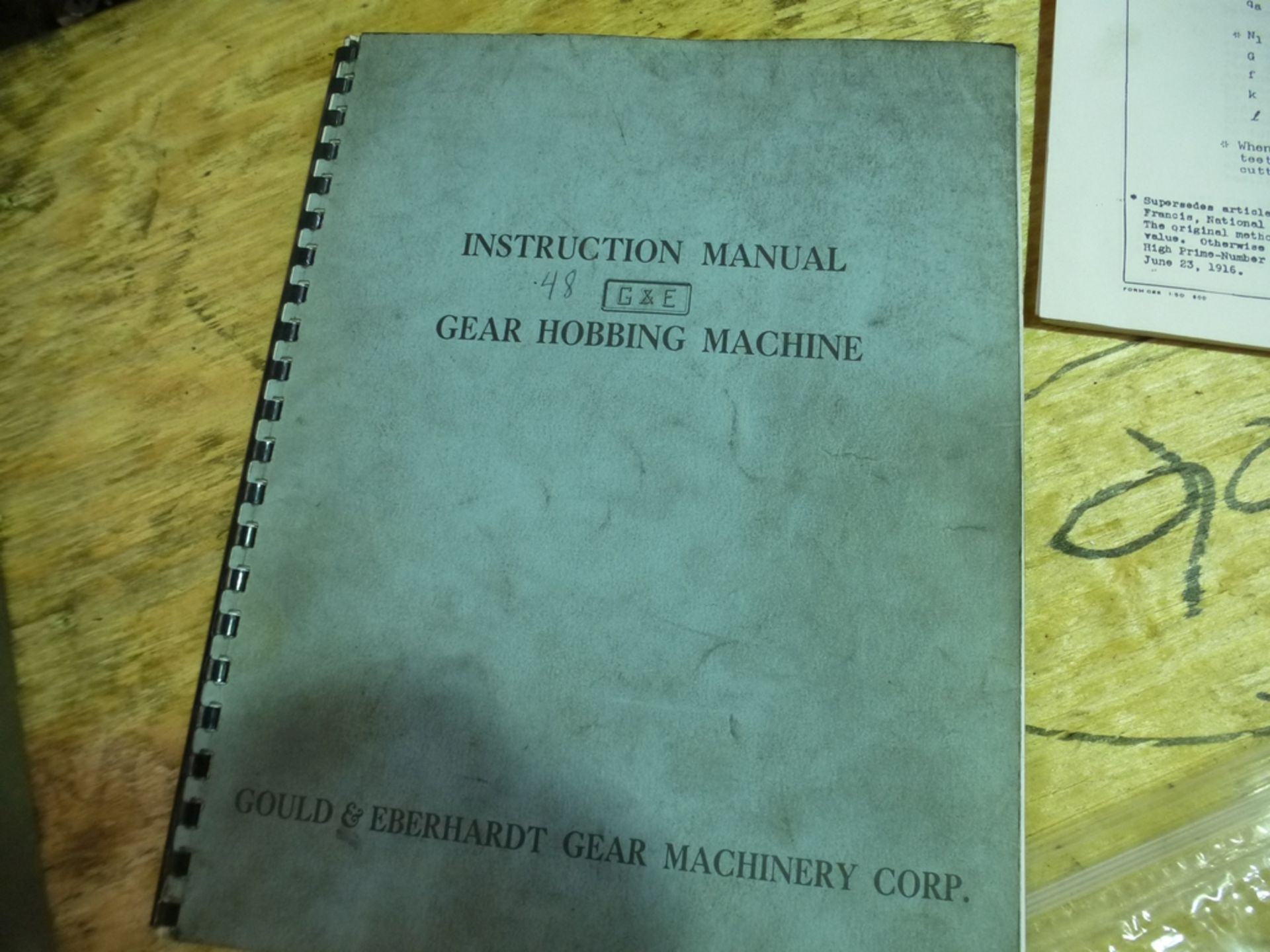 48H Gould & Eberhardt Universal Gear Hobber - North Spartanburg, SC - Maximum Gear Diameter 48"; - Image 16 of 23