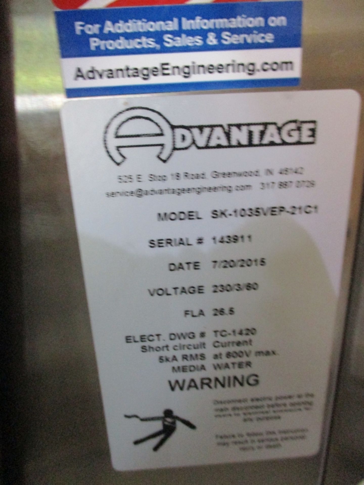 2015 Sentra Advantage PVT Temperature Control Unit - Model: SK-1035VEP-21C1; 230V - Image 2 of 5