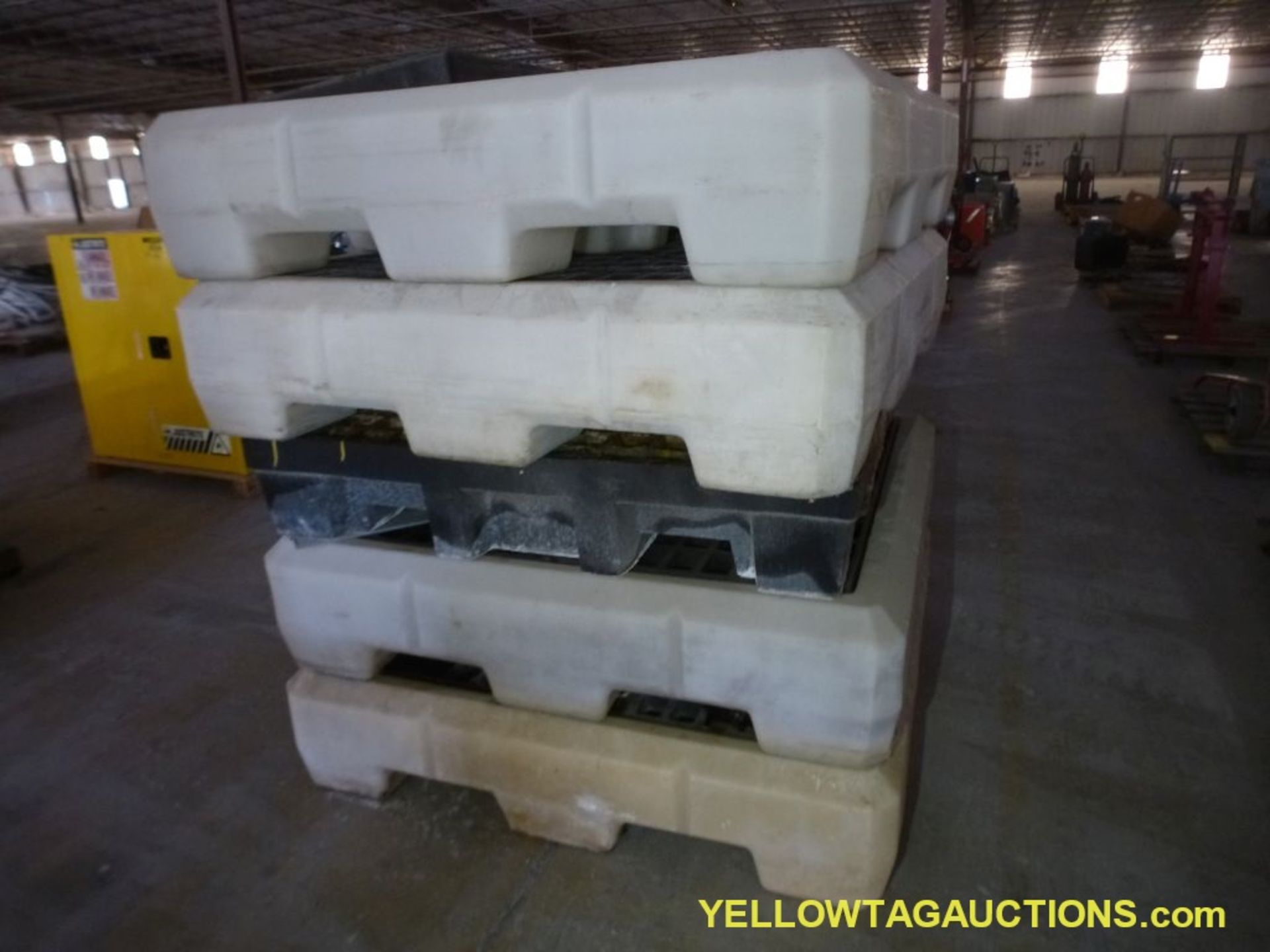 Lot of (5) Poly Spill Containment Pallets