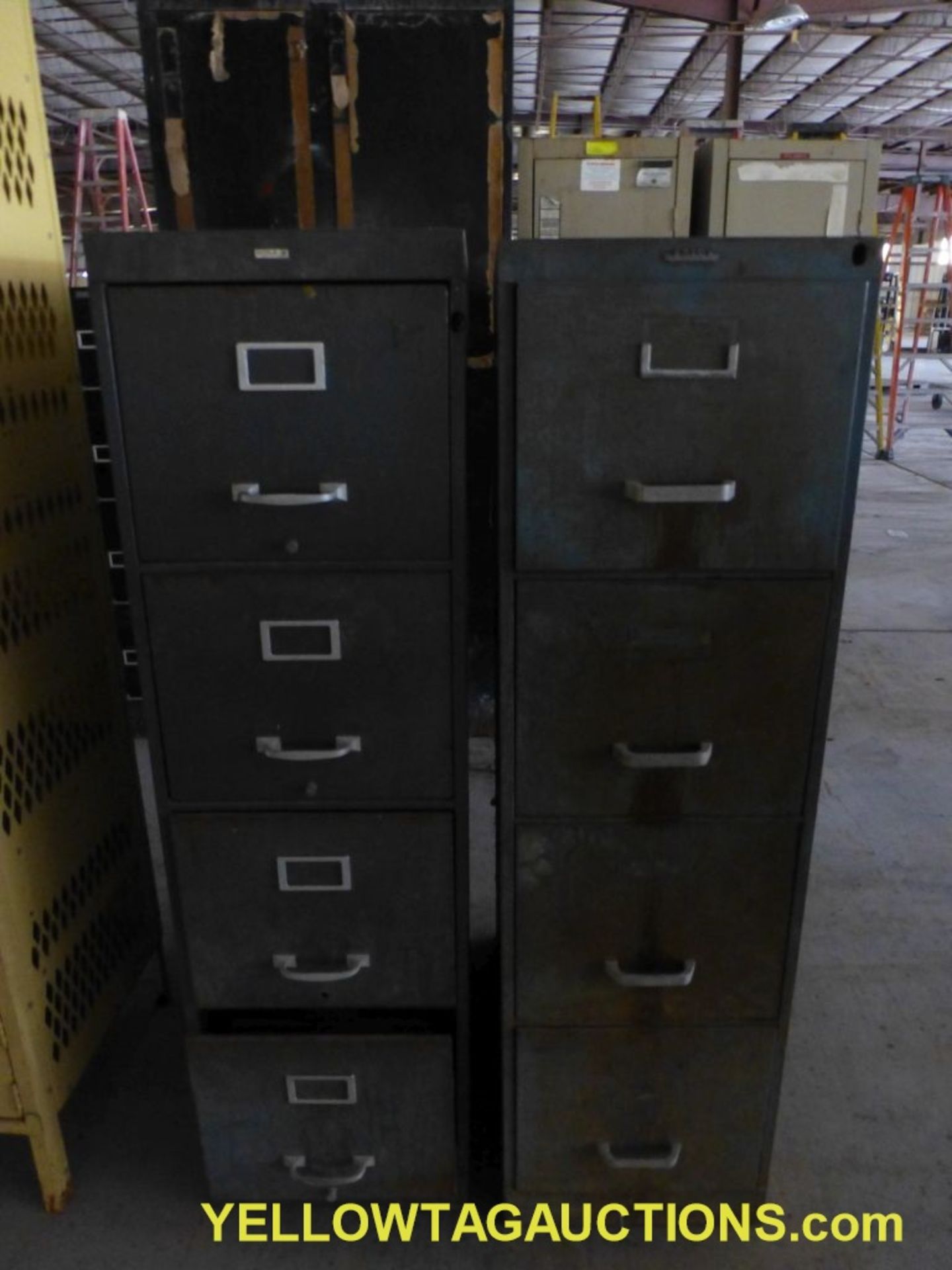 Lot of (3) Assorted Storage Components - (2) 4 Drawer Filing Cabinets; (1) Locker - Image 2 of 3