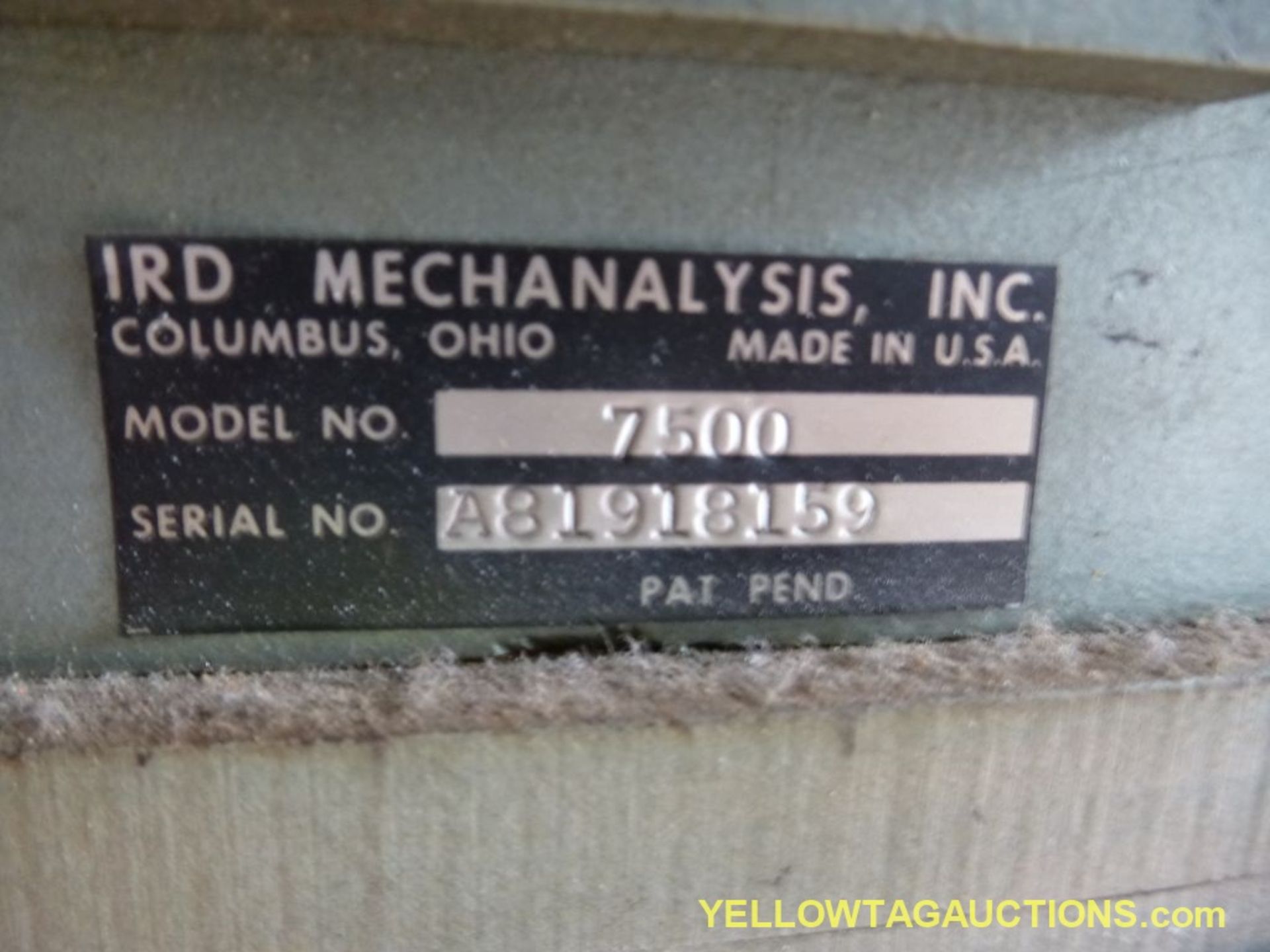 Balancer IRD Mechanalysis - Model No. 7500; Serial No. 8A81918159 - Image 7 of 12