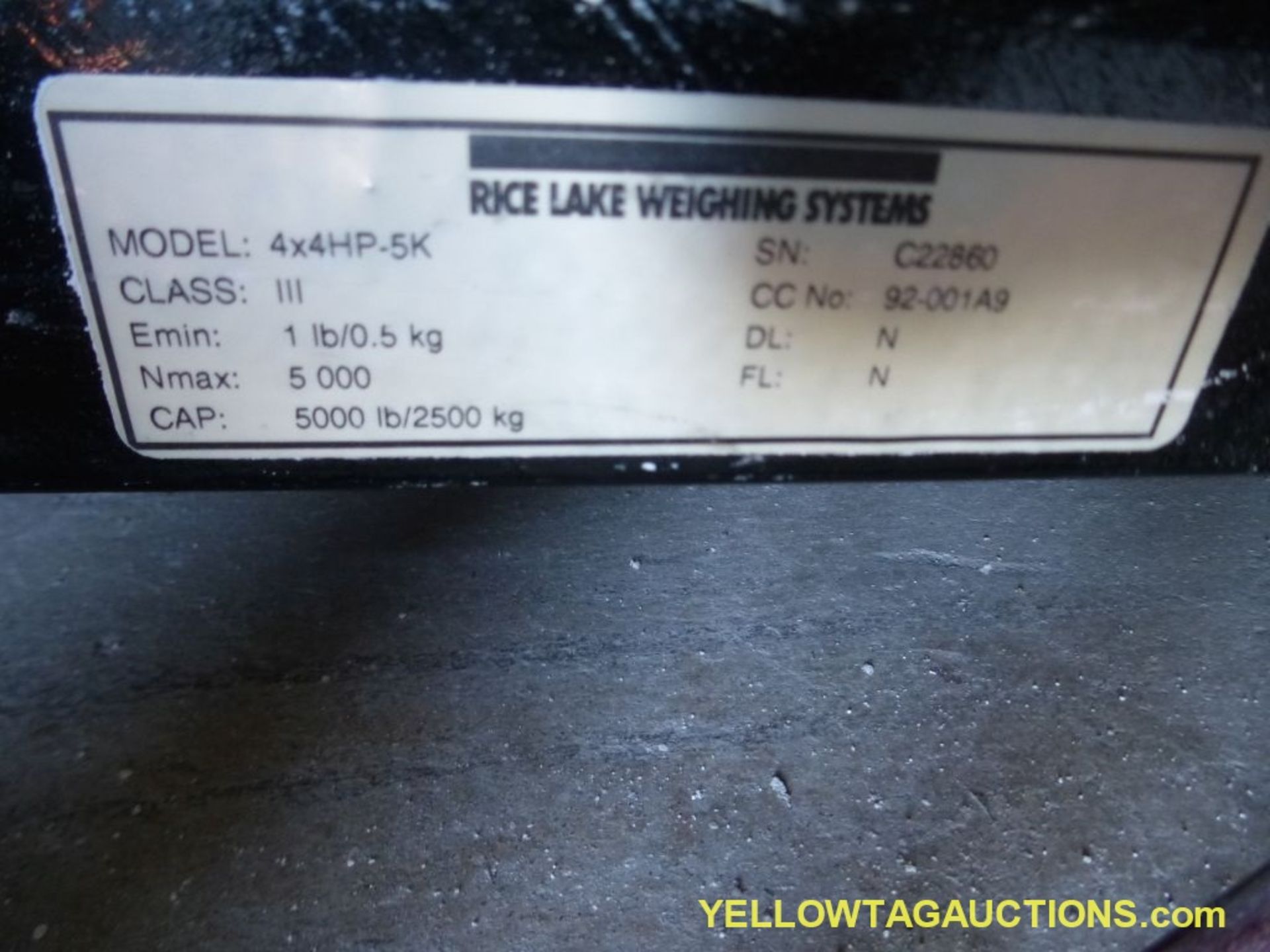 Cardinal Storm Platform Scale - Model No. 205; Includes: Rice Lake Platform 48 x 48; 5000 lb - Image 7 of 7