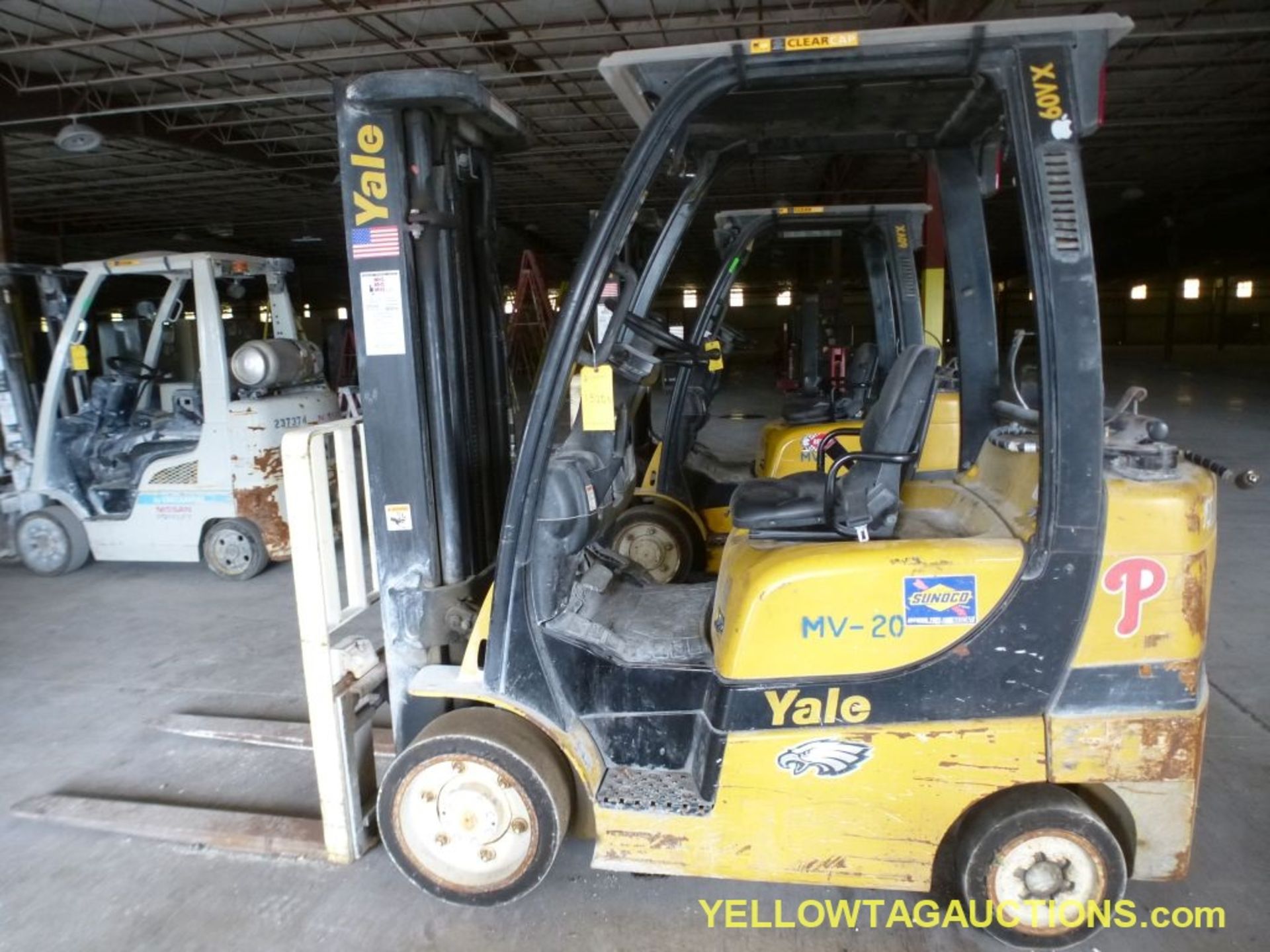 Yale Propane Forklift - Model No. GLC060VXNURV086; Serial No. A910V01730C; Max Capacity: 5800 lbs;