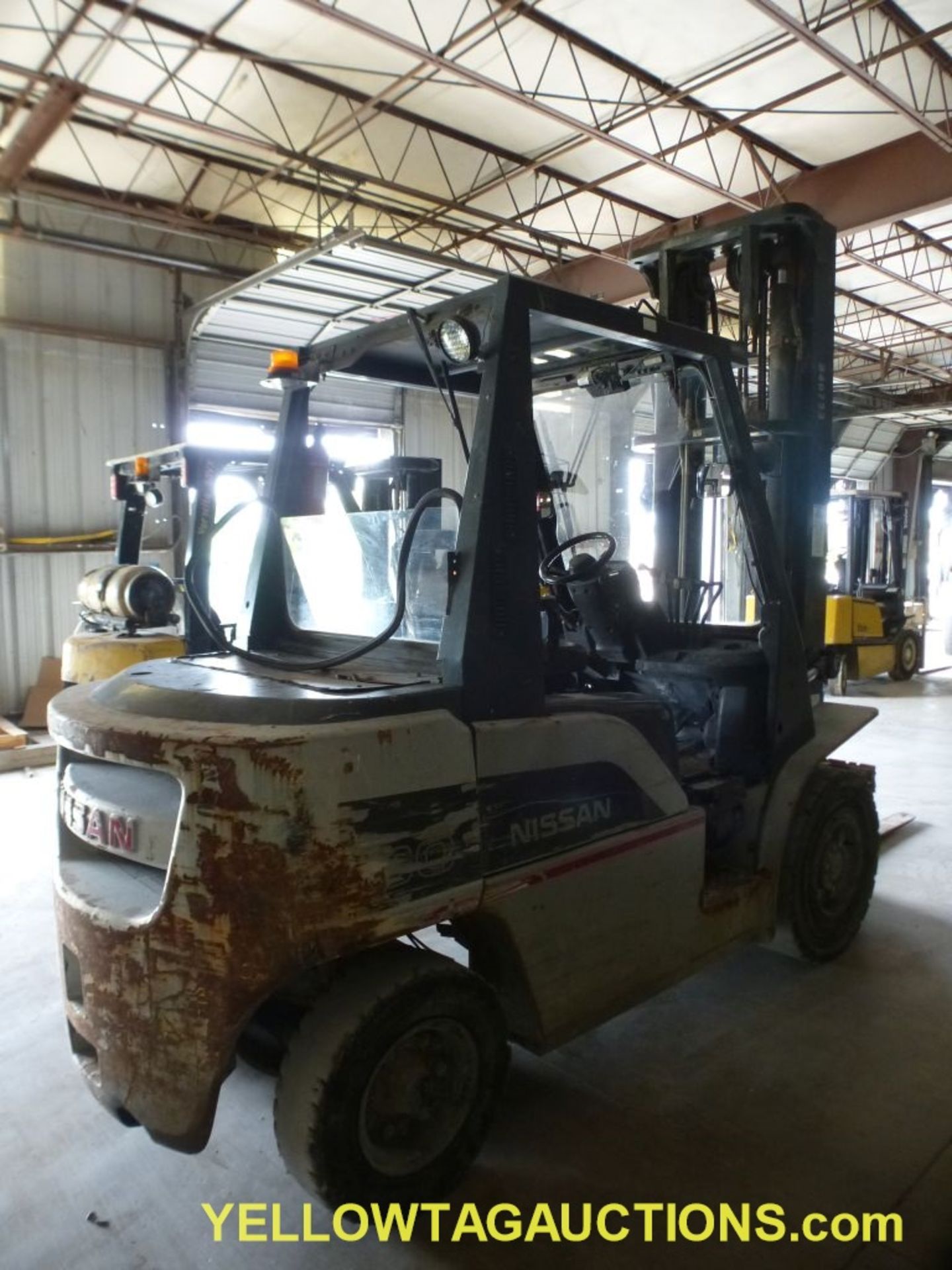Nissan Diesel Forklift - Model No. MW1F4A40V; 48" Forks; 8981 Hours; Max Capacity: 8600 lbs; Max - Image 12 of 25