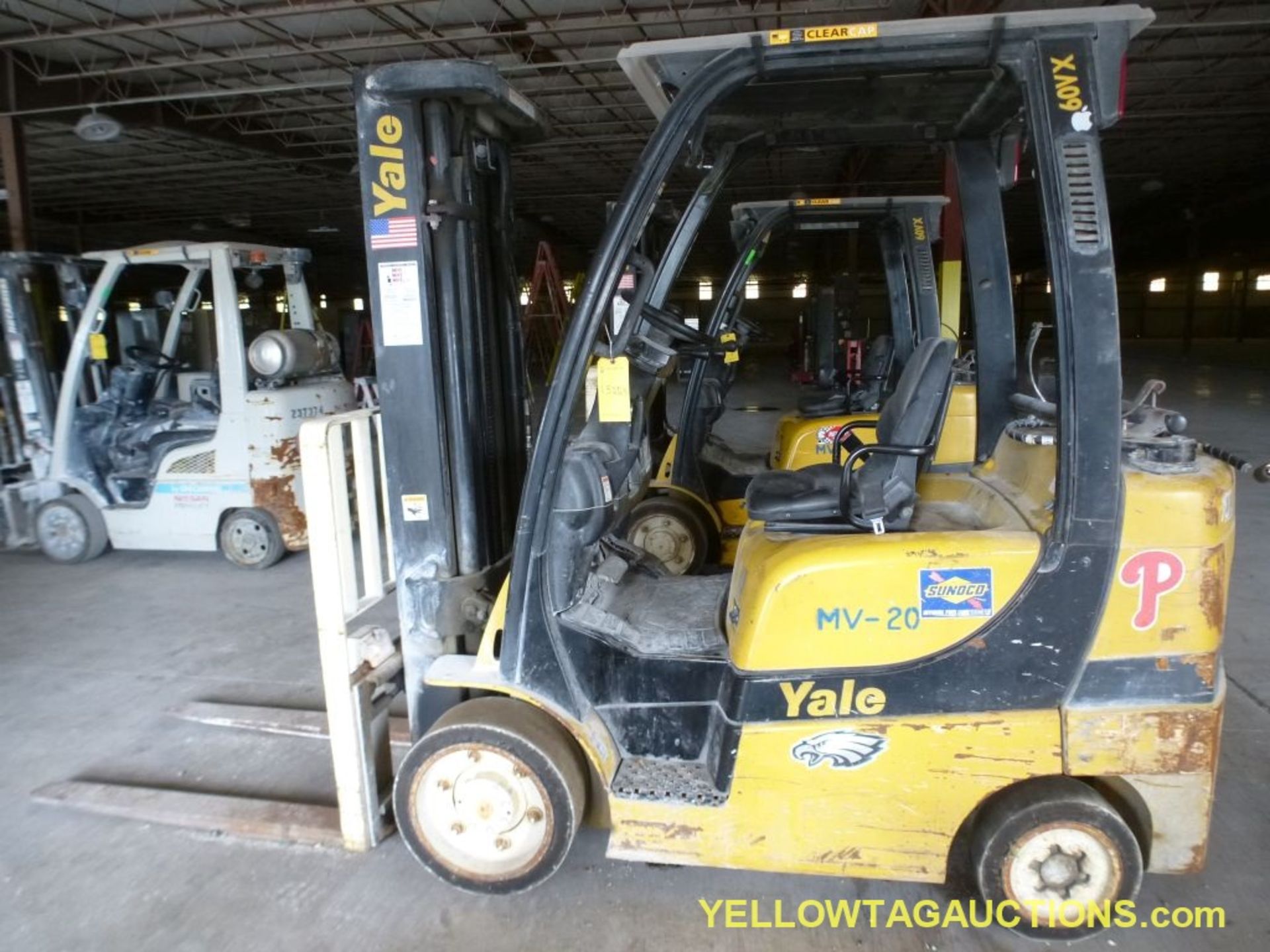 Yale Propane Forklift - Model No. GLC060VXNURV086; Serial No. A910V01730C; Max Capacity: 5800 lbs; - Image 2 of 24