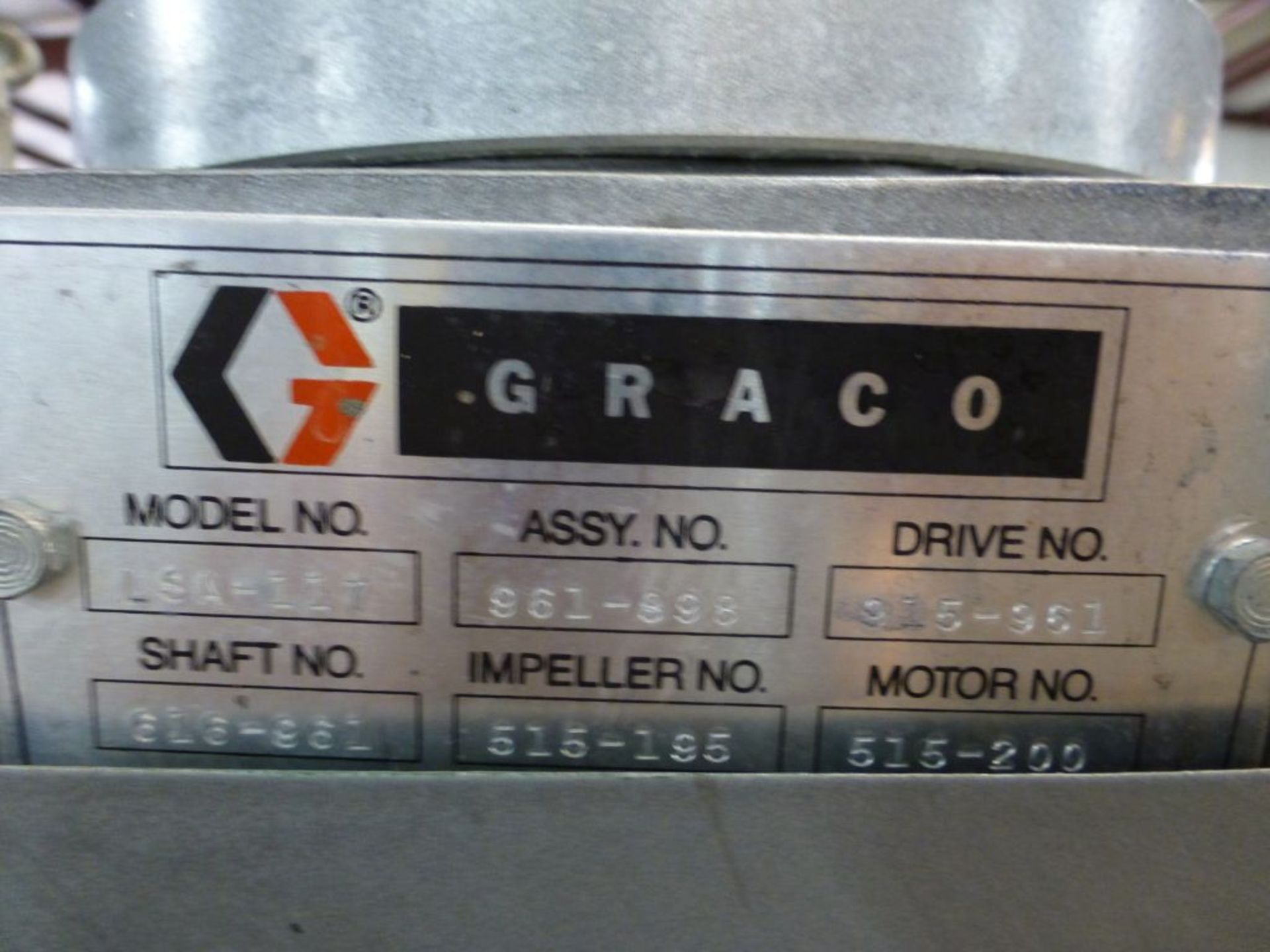 1987 Graco 616-337 Stainless Steel Tank|Includes: Graco Agitator Model No. LSA-117; (2) UFM Flow - Image 7 of 9