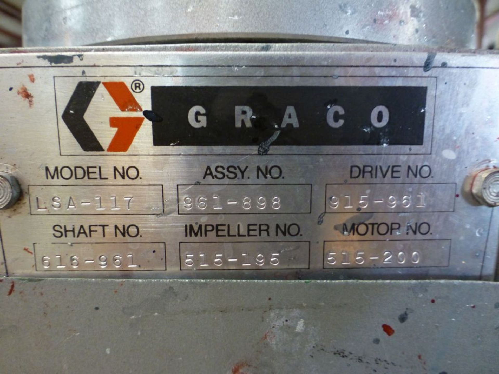 1987 Graco 616-337 Stainless Steel Tank|Includes: Graco Agitator Model No. LSA-117; (2) UFM Flow - Image 6 of 8