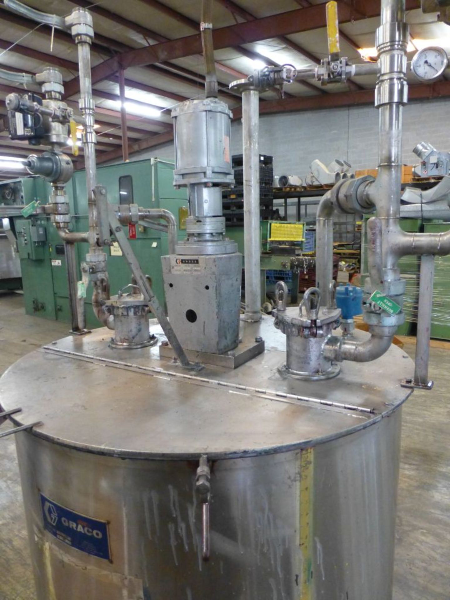1987 Graco 616-337 Stainless Steel Tank|Includes: Graco Agitator Model No. LSA-117; (2) UFM Flow - Image 3 of 8