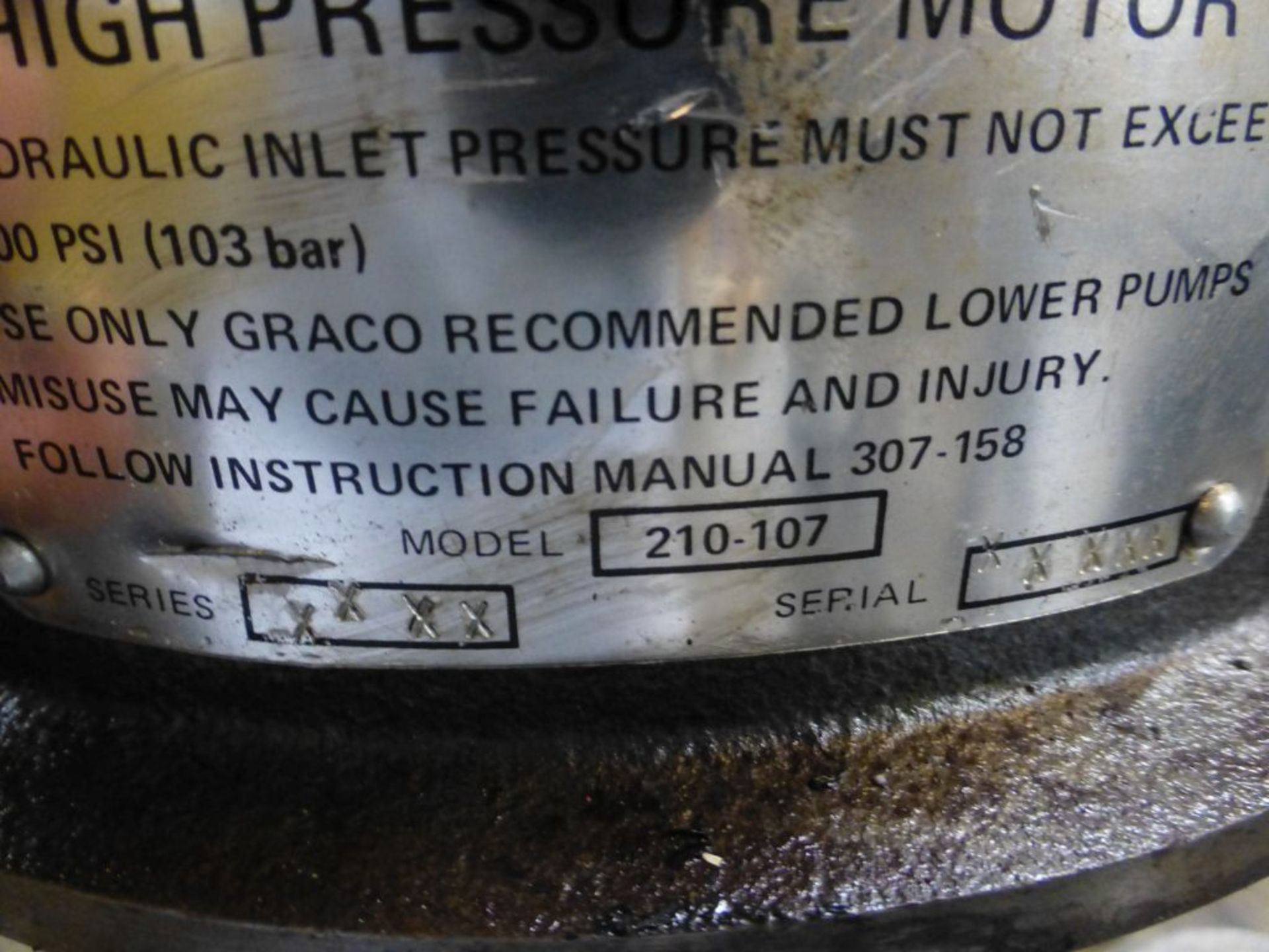 Graco Hydraulic Piston Pump|Model No 210-107 - Image 6 of 6