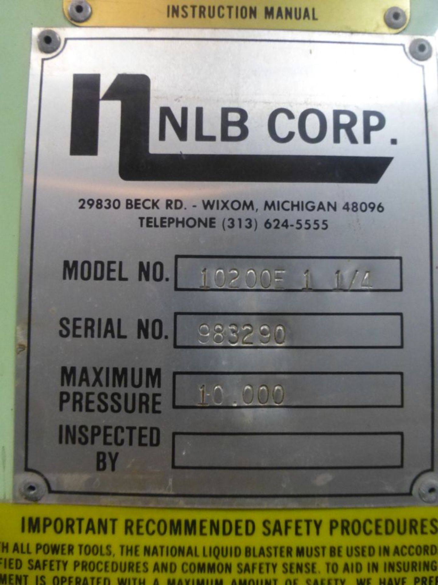 NLB 10,000 PSI Waterblasting Pump|Model No. 10200E-1 1/4 - Image 10 of 19