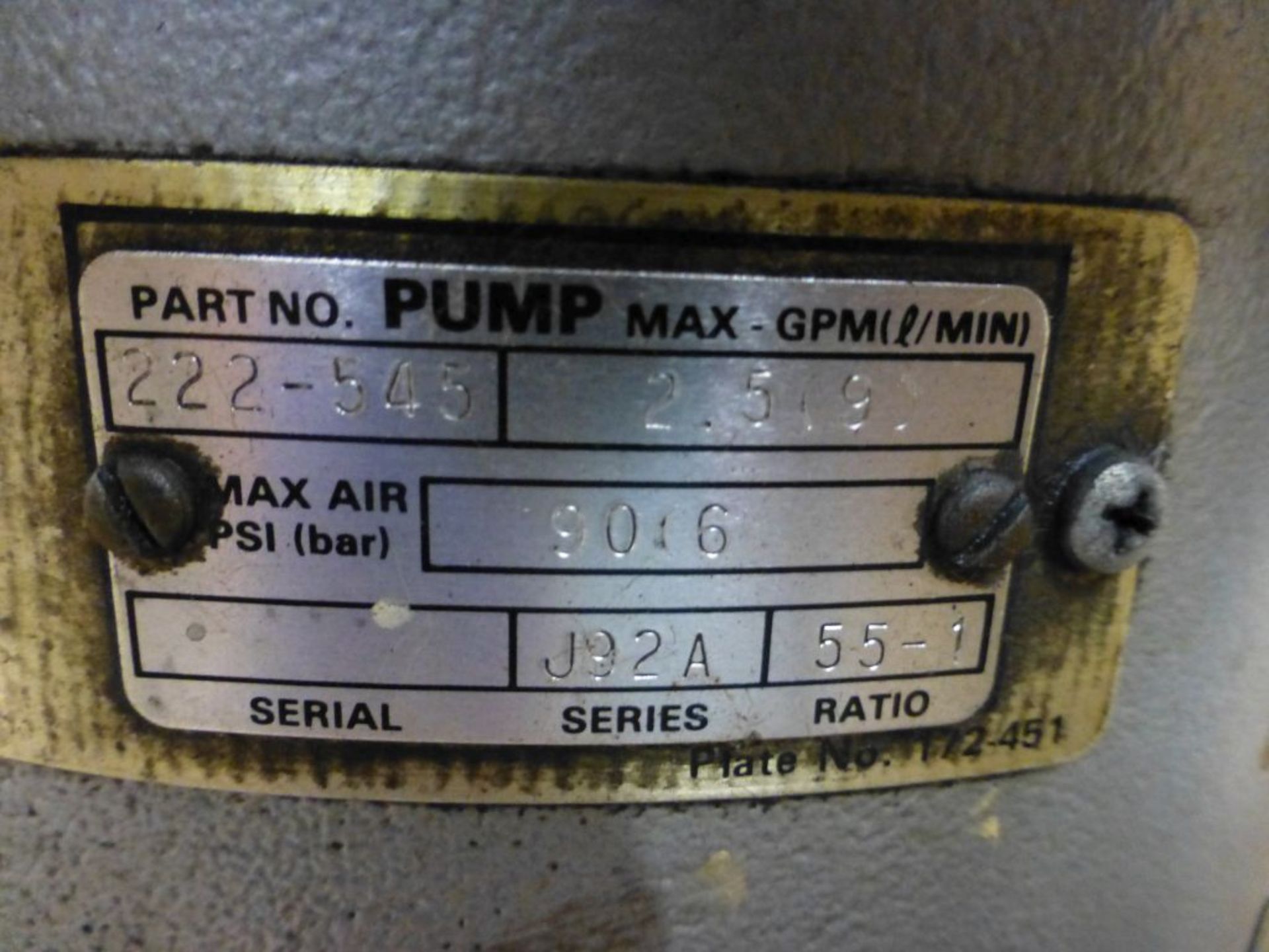 Graco Air Powered Pump|Model No. 222-545; 90 PSI - Image 8 of 8